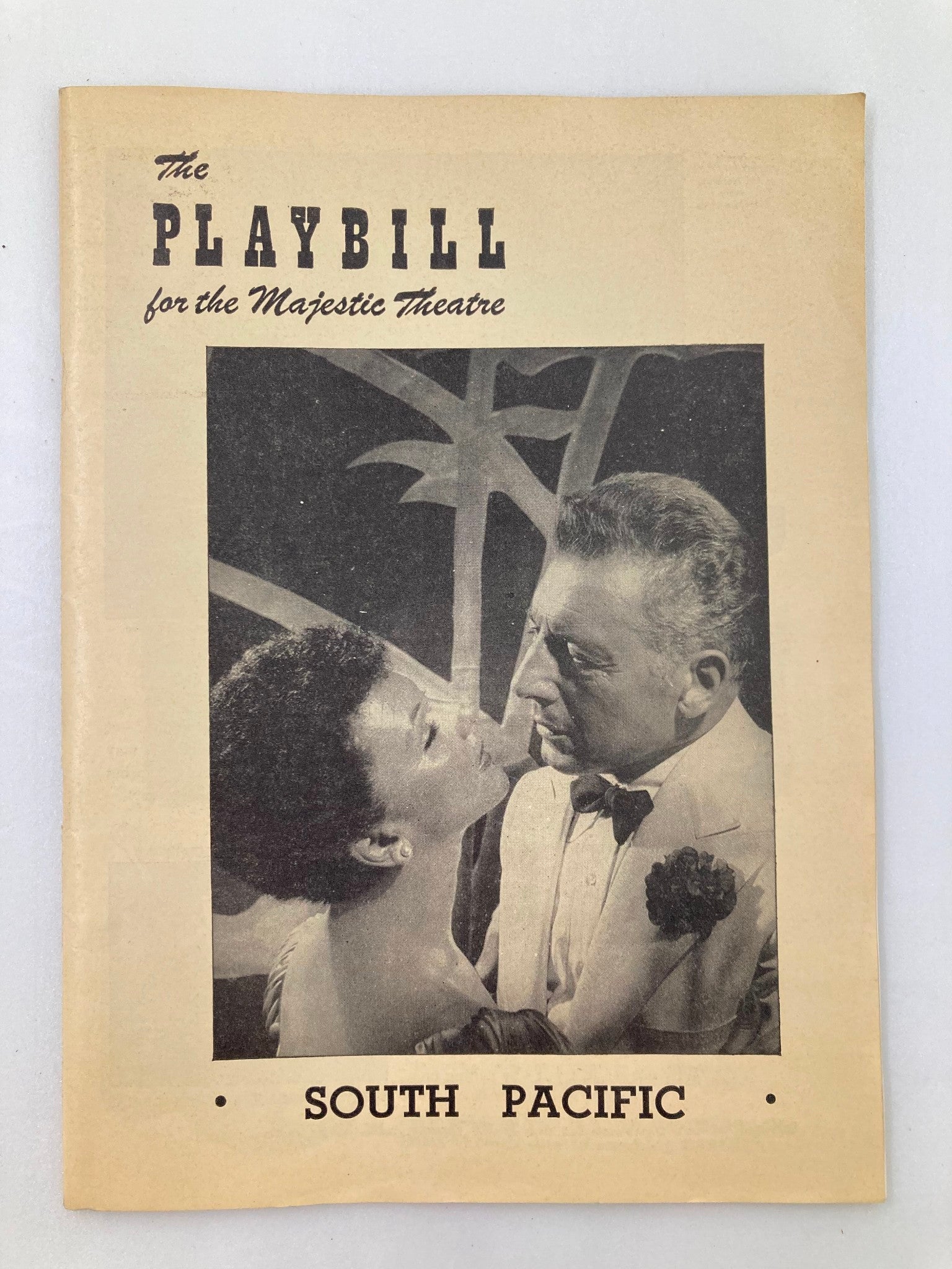 1950 Playbill Majestic Theatre Mary Martin and Ezio Pinza in South Pacific