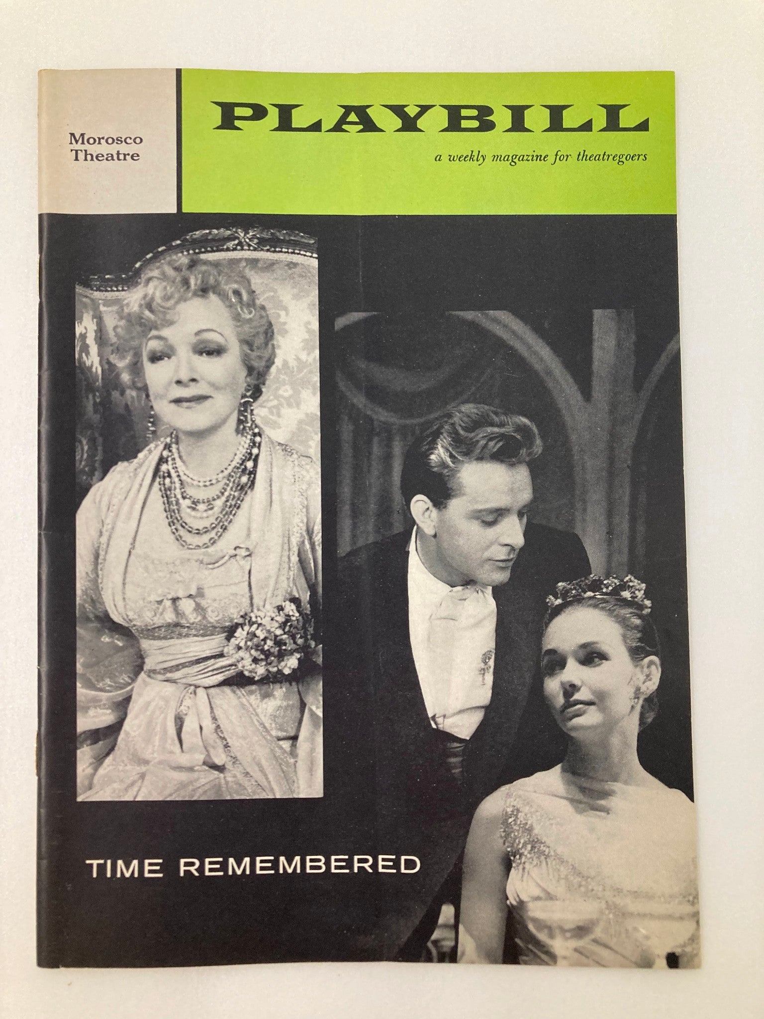 1958 Playbill Morosco Theatre Helen Hayes, Richard Burton in Time Remembered