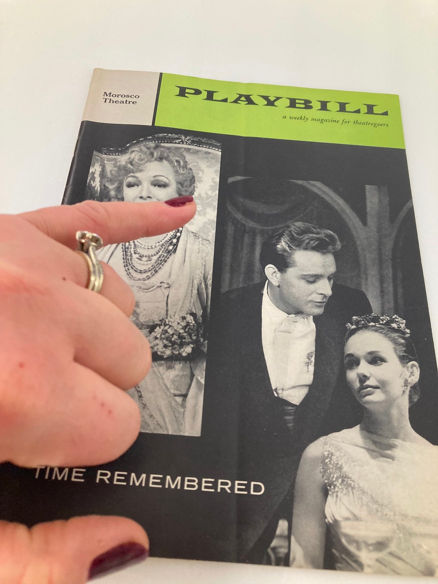 1958 Playbill Morosco Theatre Helen Hayes, Richard Burton in Time Remembered