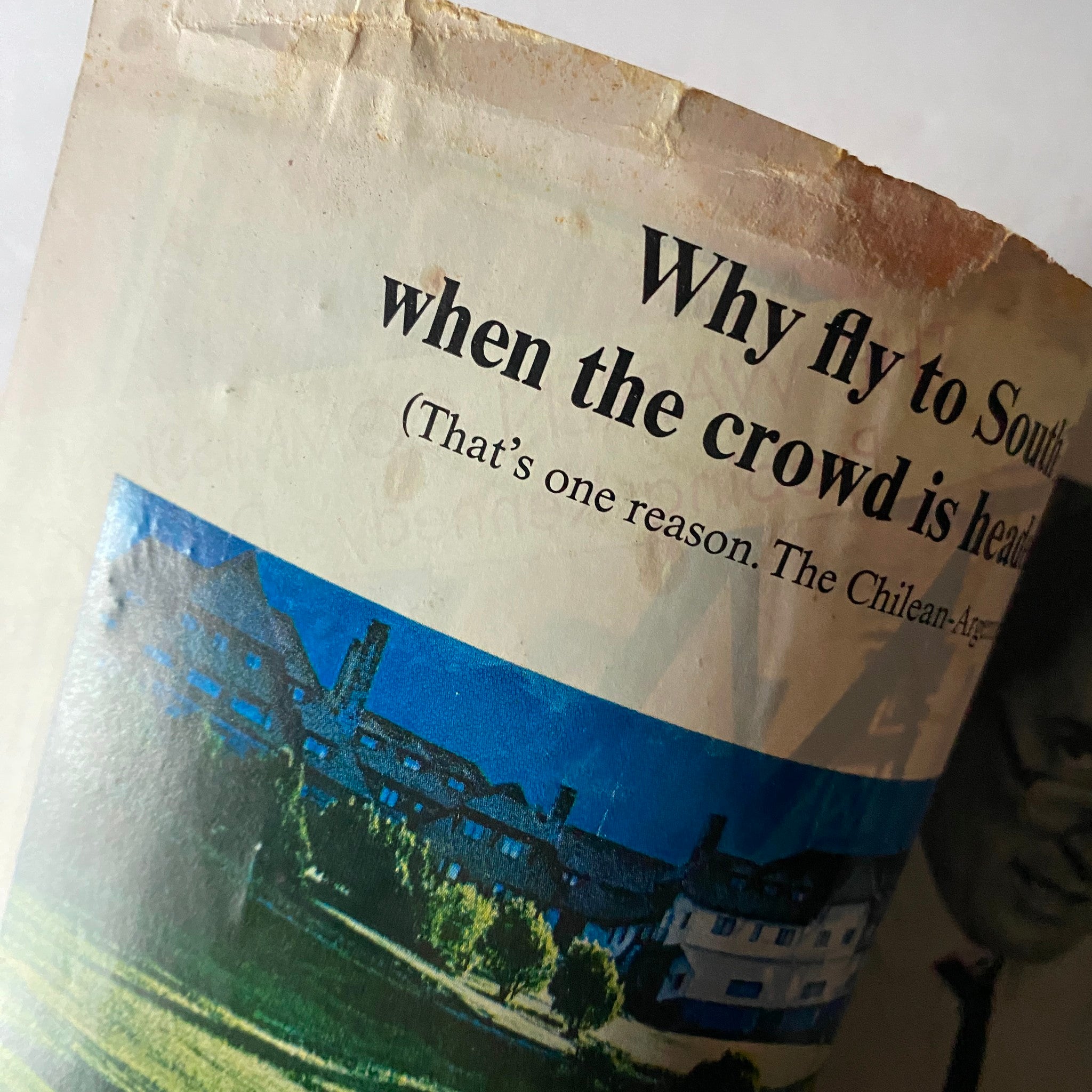Inside page of Time Magazine February 14, 1964, showing an advertisement related to travel with text and an image, providing a glimpse into the magazine's era.