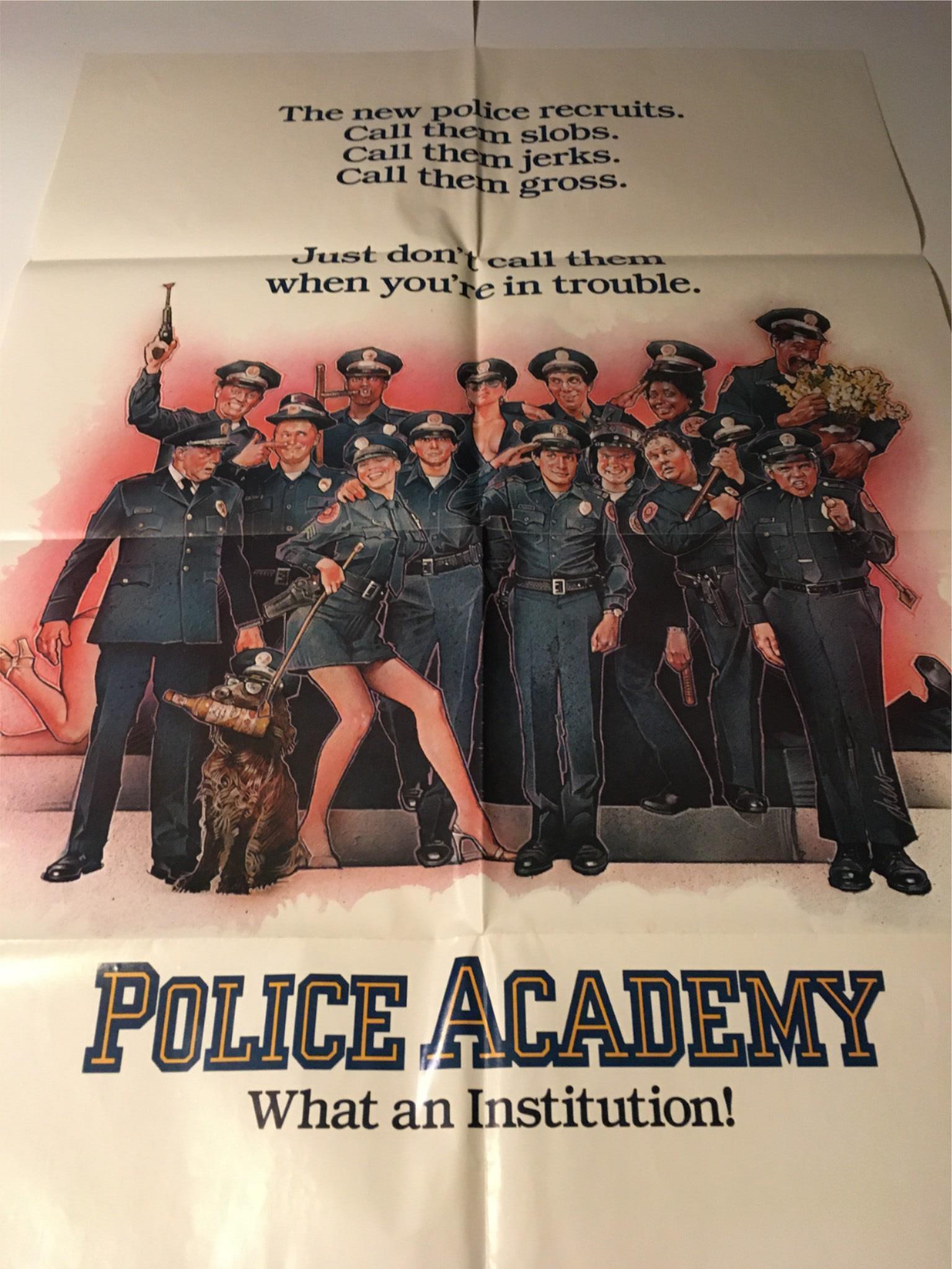 1984 Police Academy 41" x 27" Original Movie Poster Drew Struzan