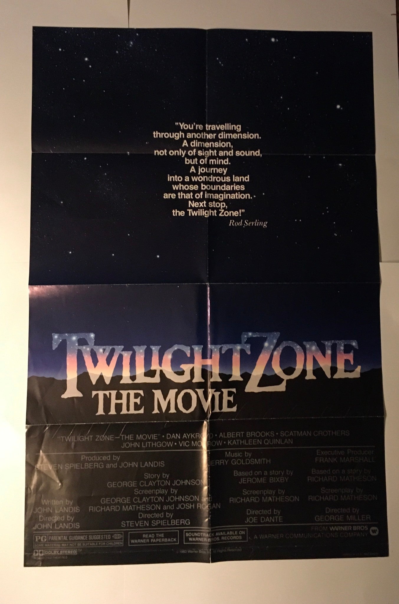 1983 Twilight Zone: The Movie 41" x 27" Original Movie Poster Steven Spielberg