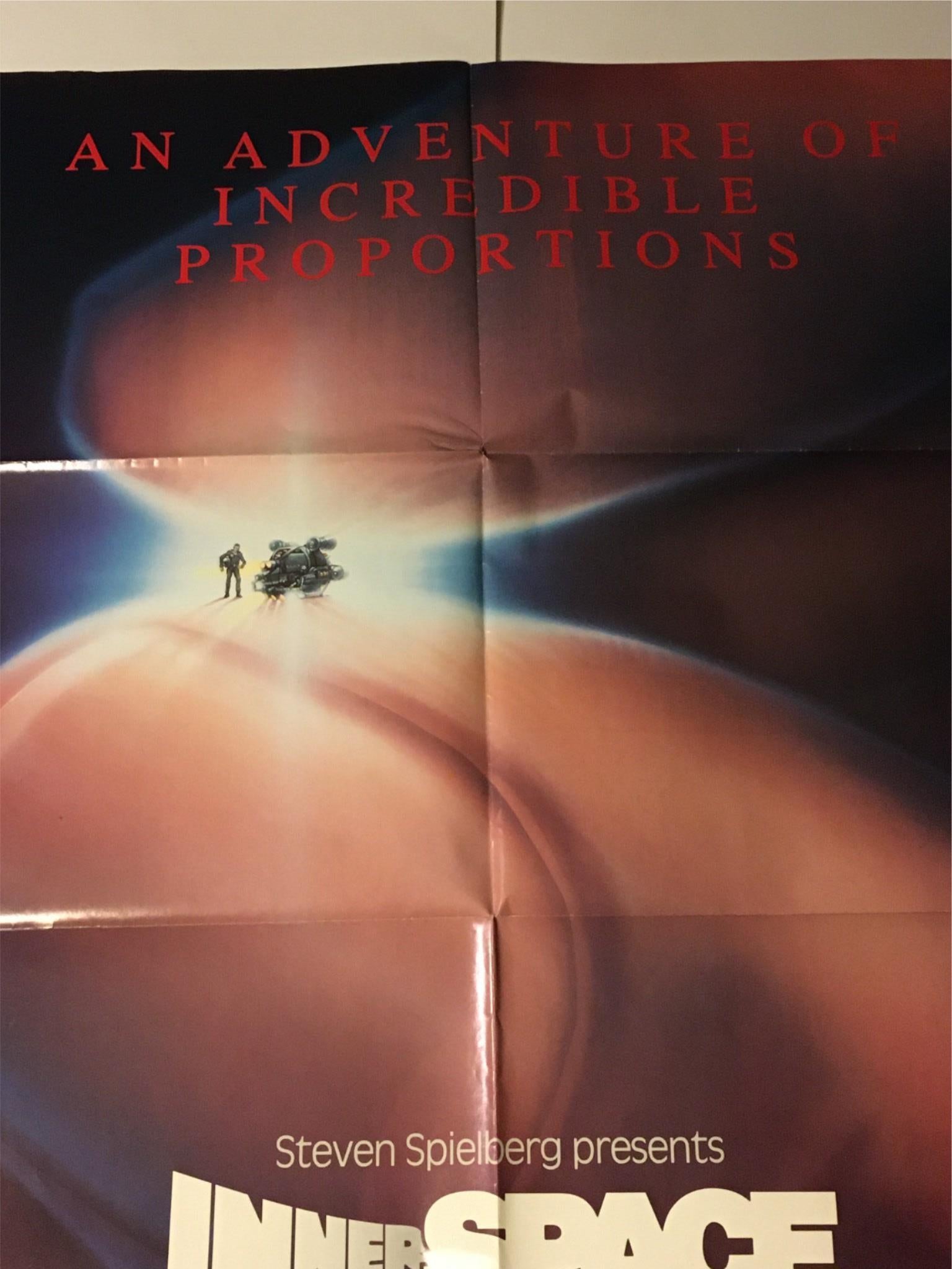 1987 Inner Space 40" x 27" Original Movie Poster Dennis Quaid