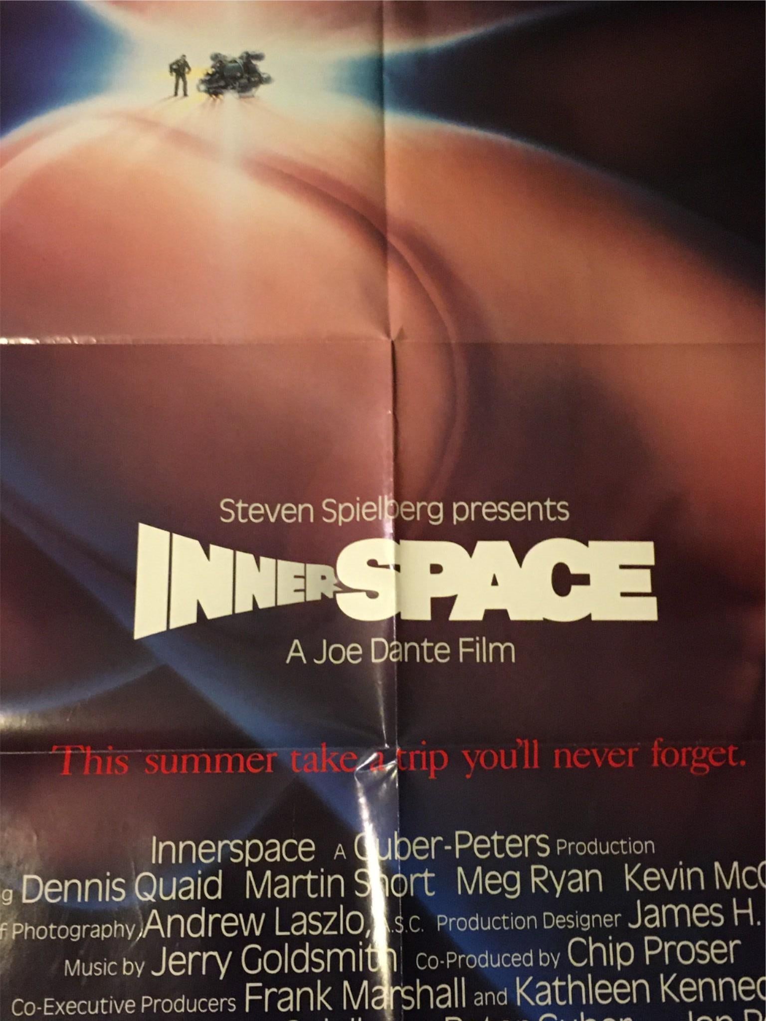 1987 Inner Space 40" x 27" Original Movie Poster Dennis Quaid