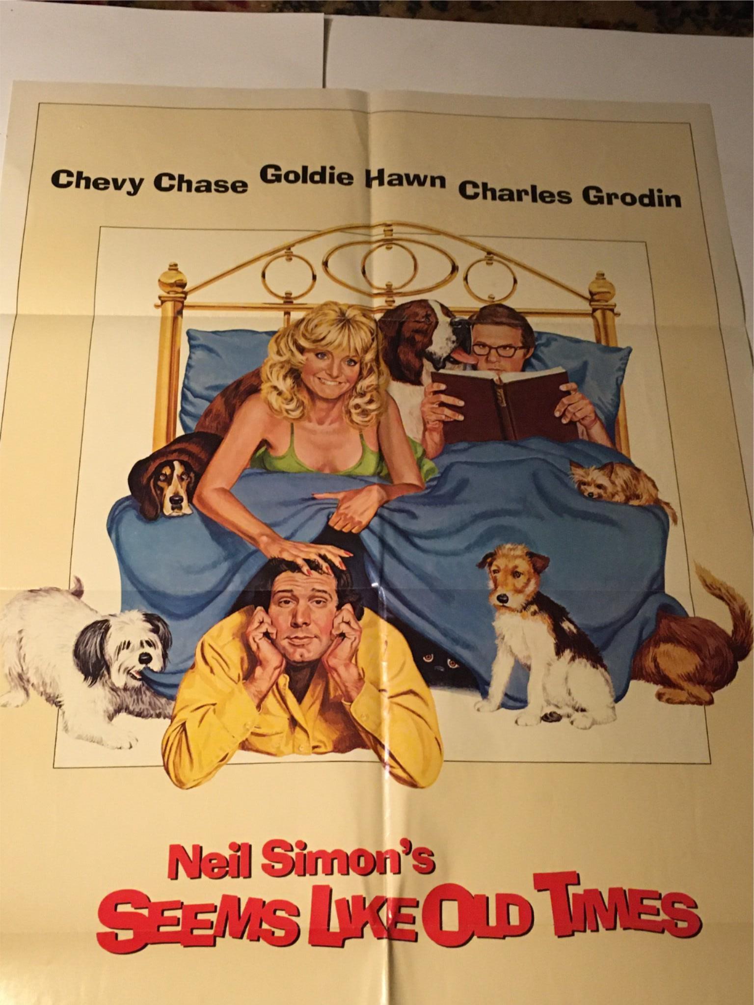 1980 Seems Like Old Times 41" x 27" Original Movie Poster Chevy Chase