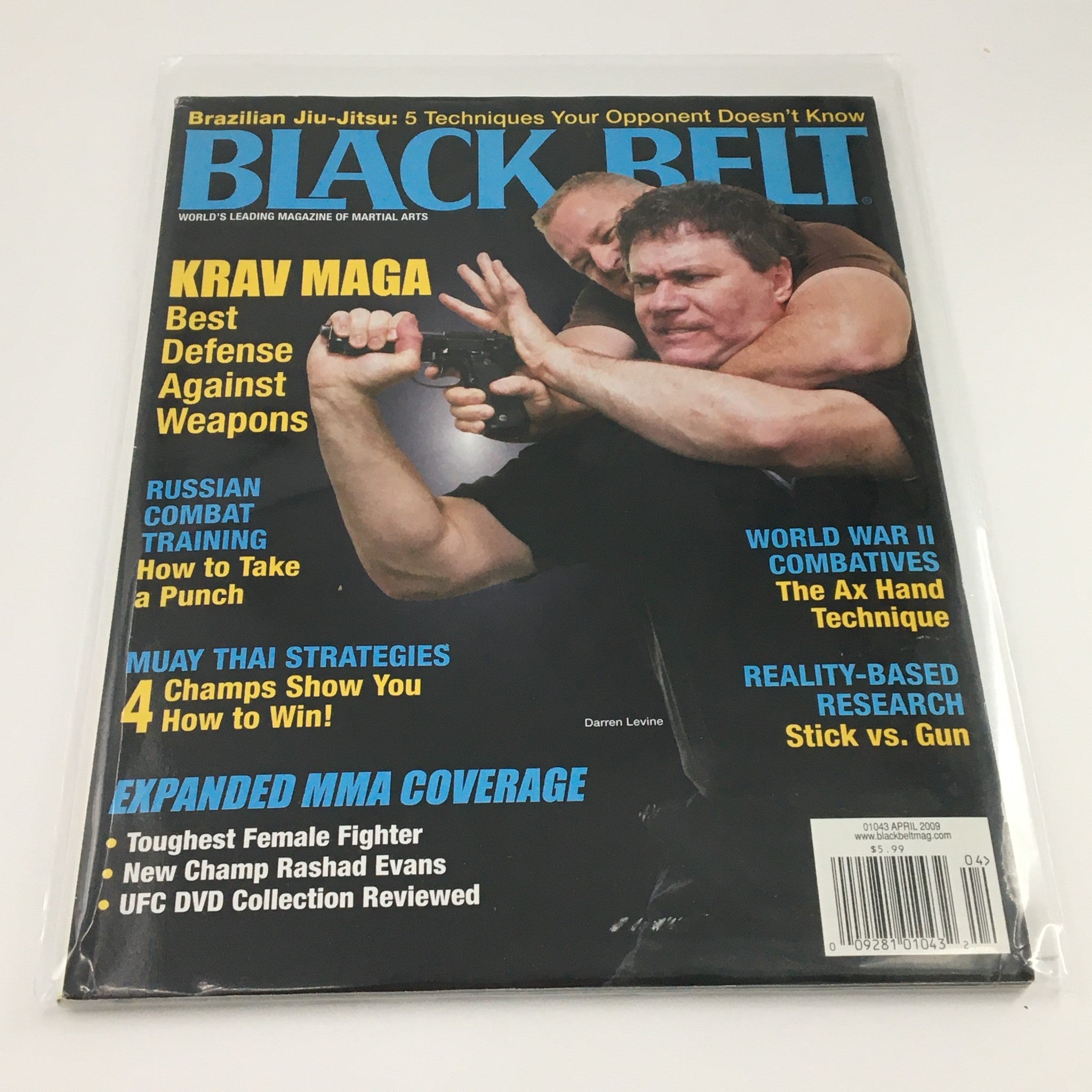 Black Belt Magazine April 2009 Darren Levine in Krav Maga Feature, Newsstand