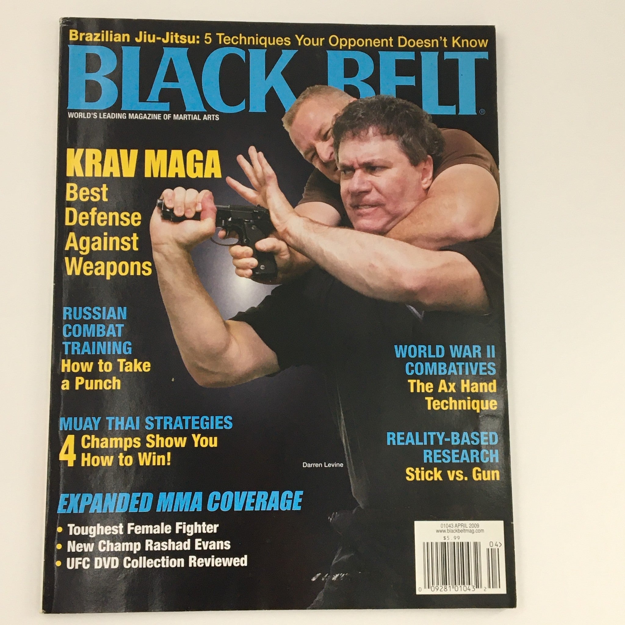 Black Belt Magazine April 2009 Darren Levine in Krav Maga Feature, Newsstand