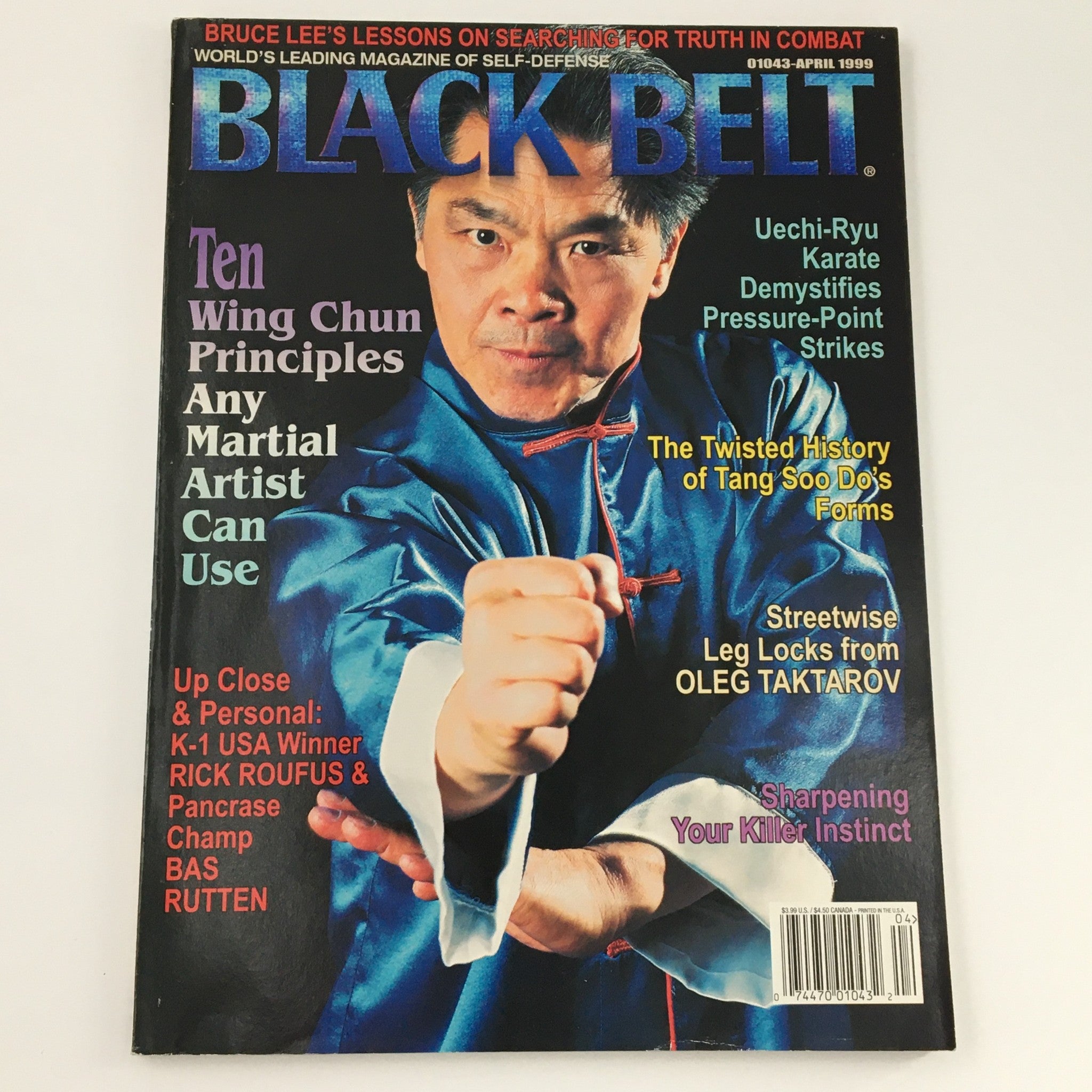 Black Belt Magazine April 1999 Uechi-Ryu Karate Demystifies Strikes, Newsstand