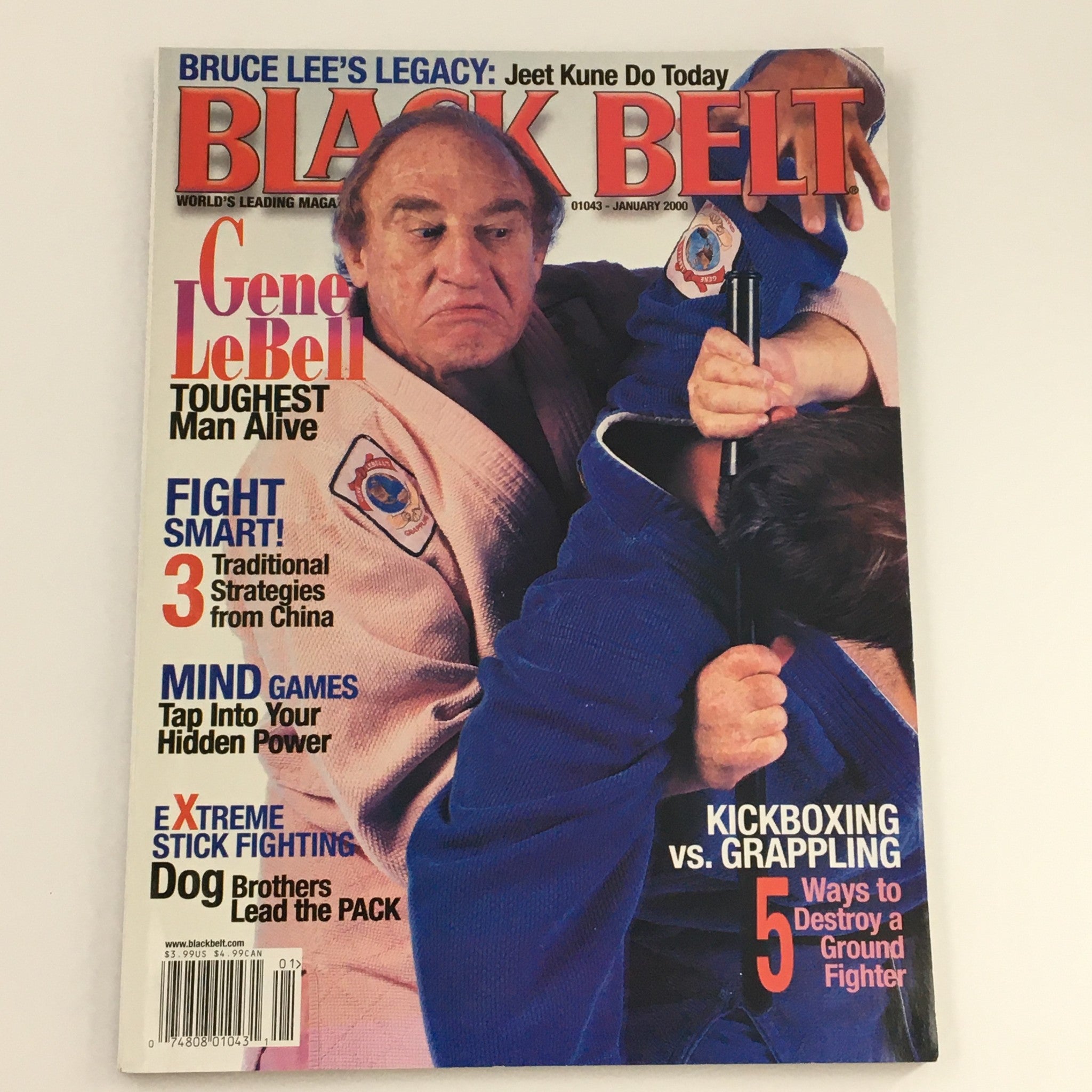 Black Belt Magazine January 2000 Gene LeBell Toughest Man Alive, Newsstand