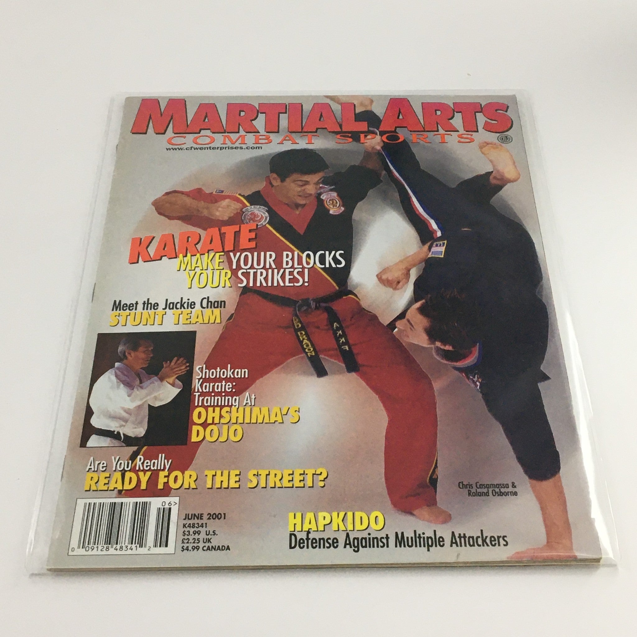 Martial Arts Combat Sports Magazine June 2001 Chris Casamasa Cover, Newsstand