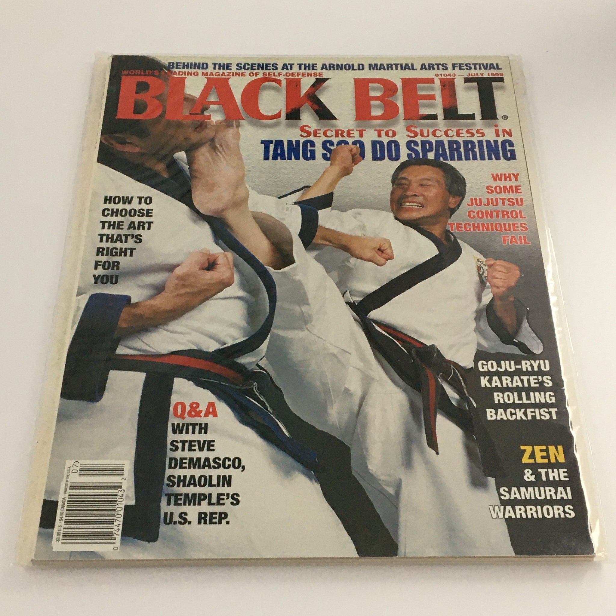 Black Belt Magazine July 1999 Goju-Ryu Karate's Rolling Backfist, Newsstand