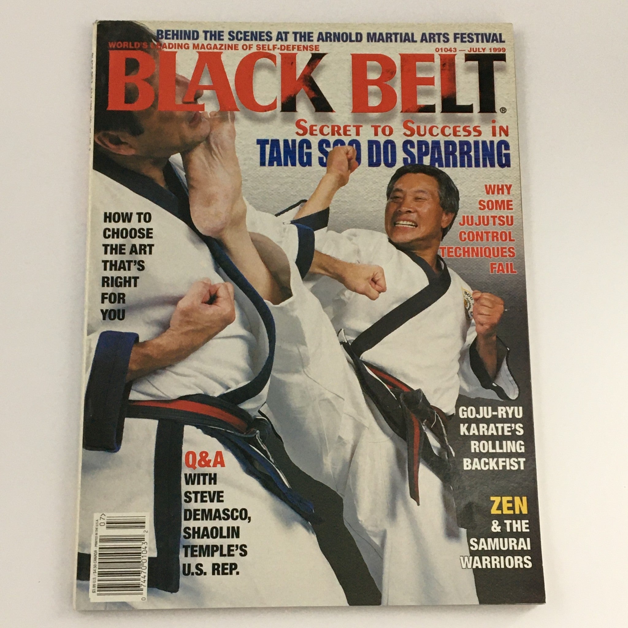 Black Belt Magazine July 1999 Goju-Ryu Karate's Rolling Backfist, Newsstand