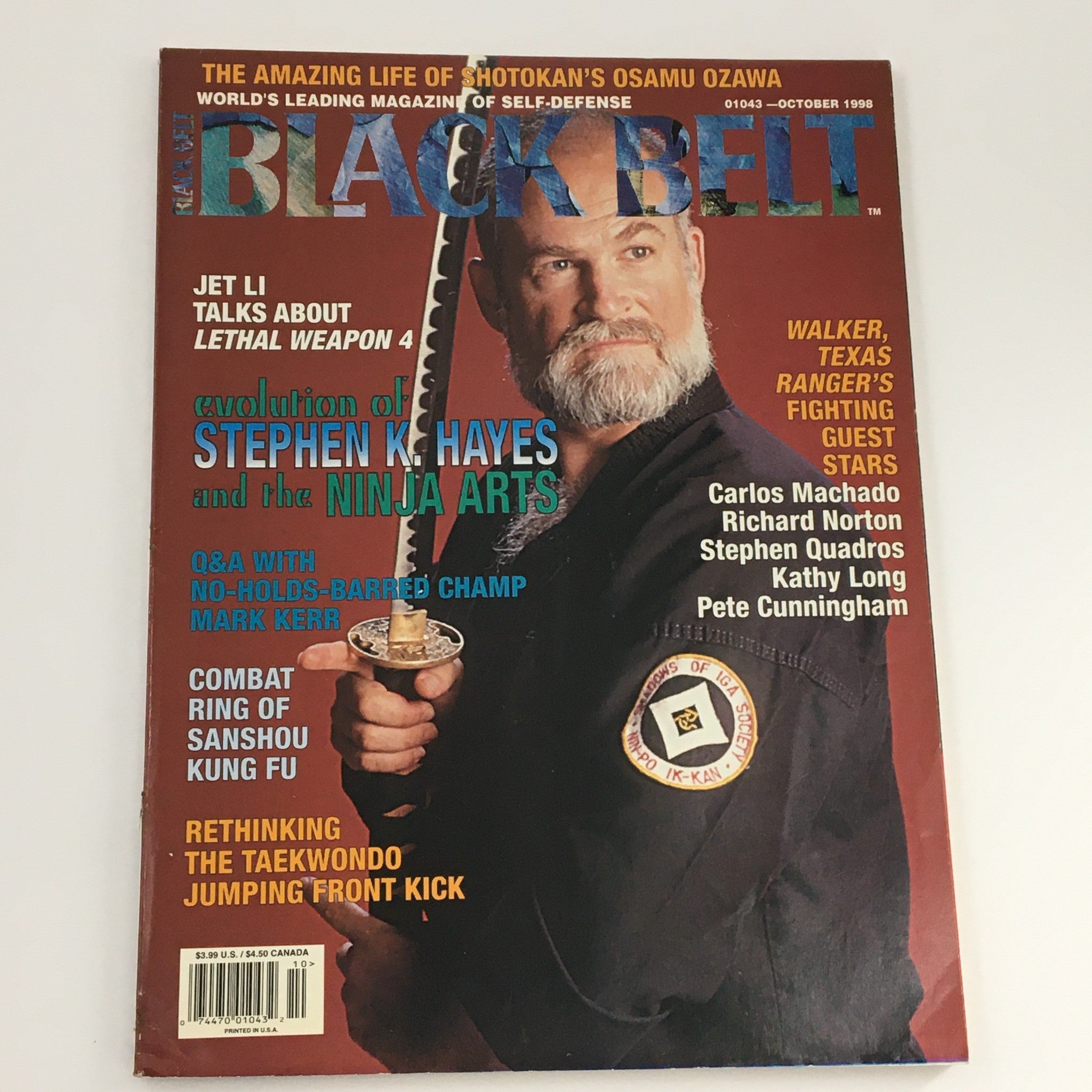 Black Belt Magazine October 1998 The Evolution of Stephen K. Hayes, Newsstand