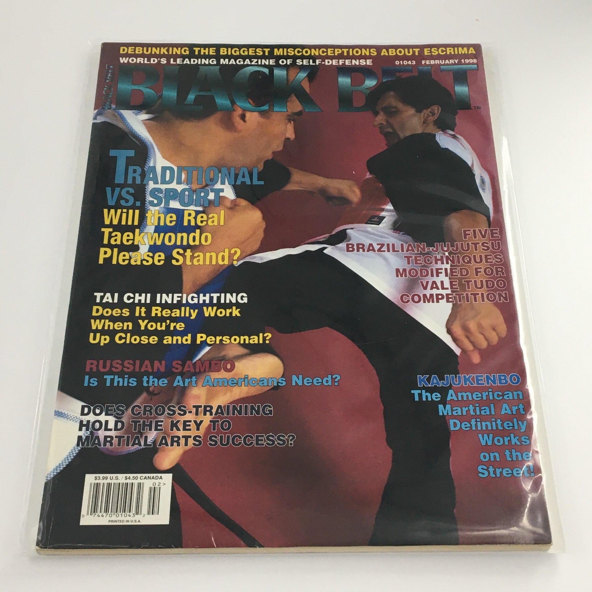 Black Belt Magazine February 1998 Kajukenbo The American Martial Art, Newsstand