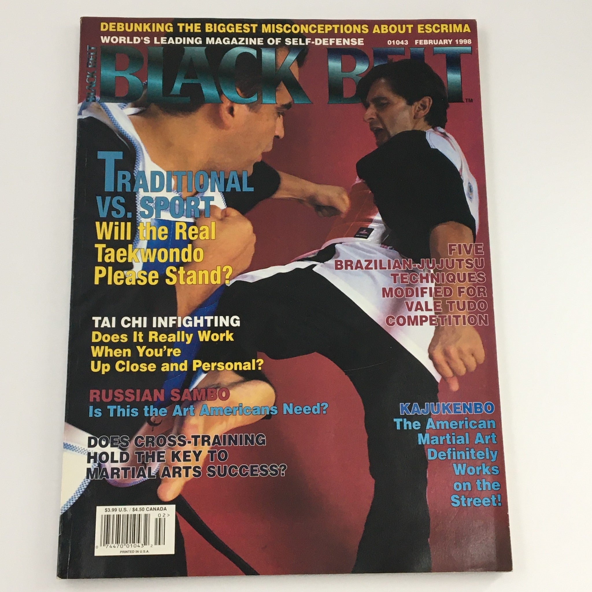 Black Belt Magazine February 1998 Kajukenbo The American Martial Art, Newsstand