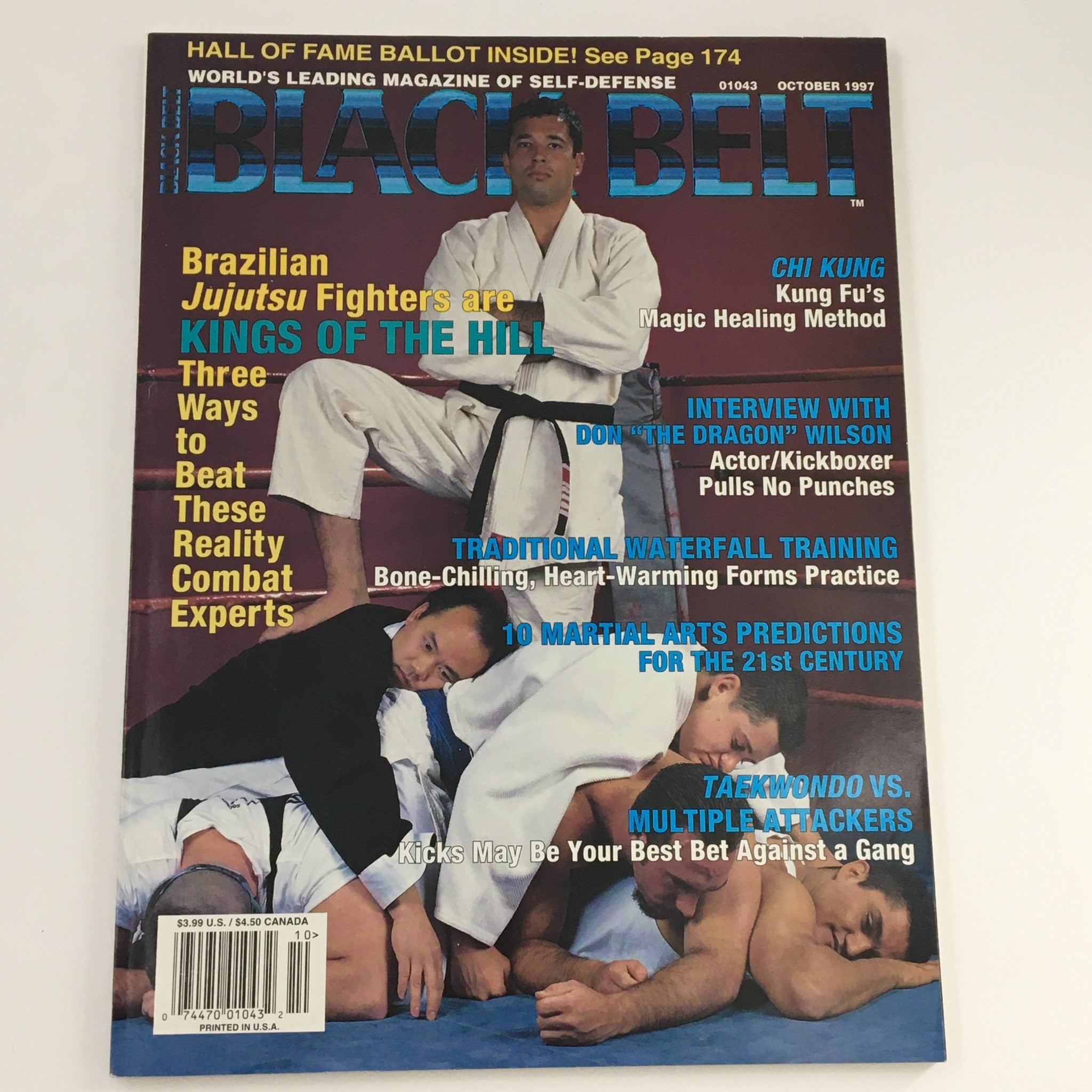 Black Belt Magazine October 1997 Don "The Dragon" Wilson Interview, Newsstand