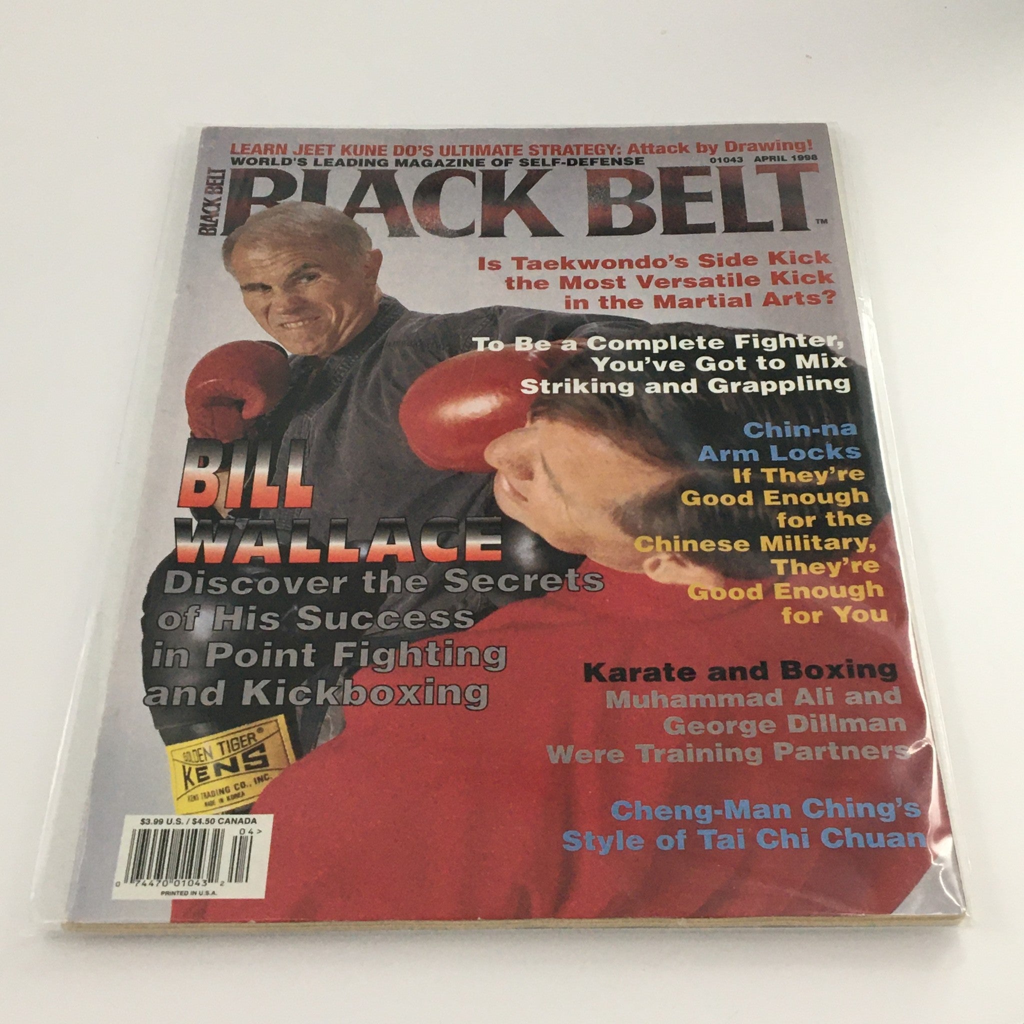 Black Belt Magazine April 1998 Bill Wallace Point Fighting & Kickbox, Newsstand