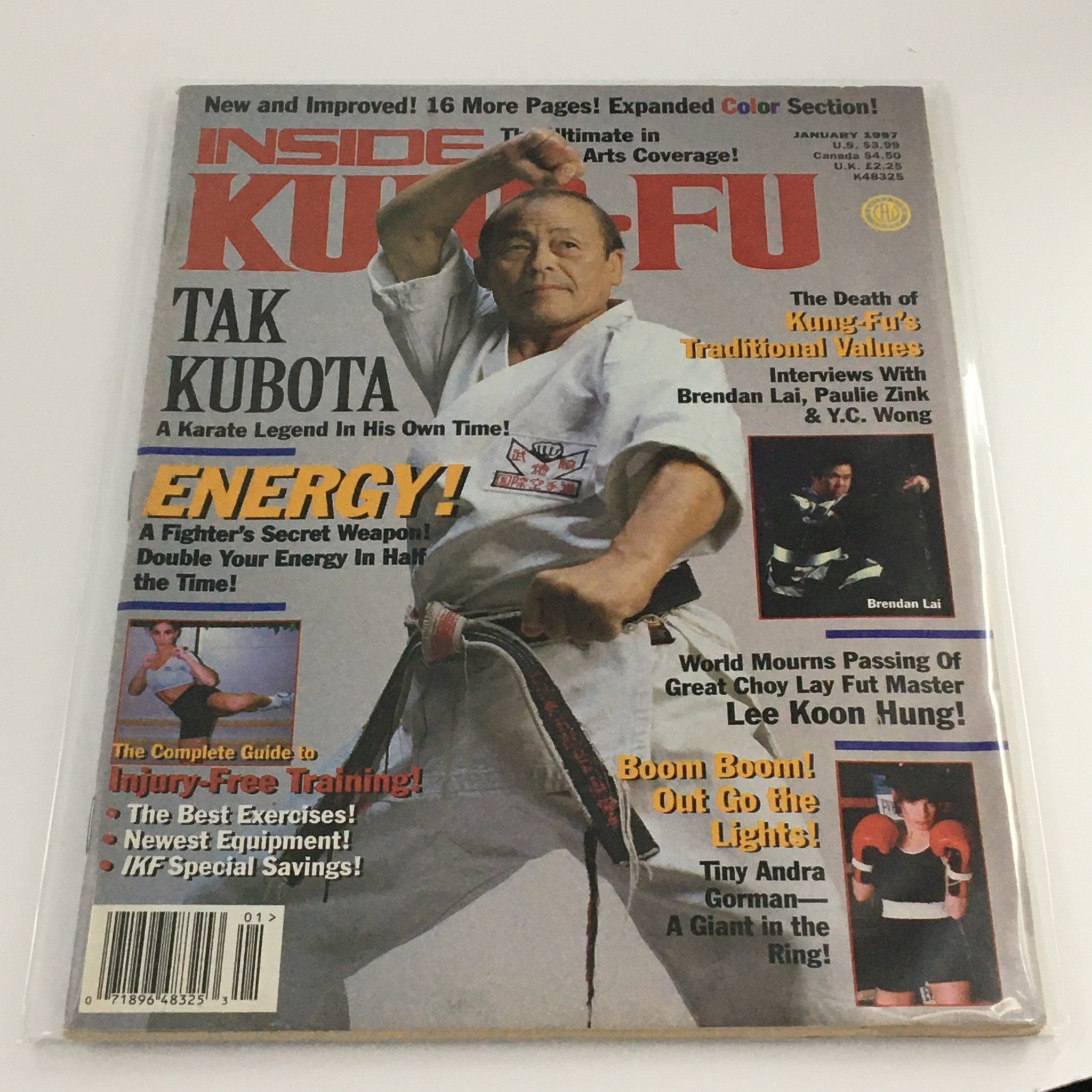 Inside Kung-Fu Magazine January 1997 Tak Kubota A Karate Legend, Newsstand