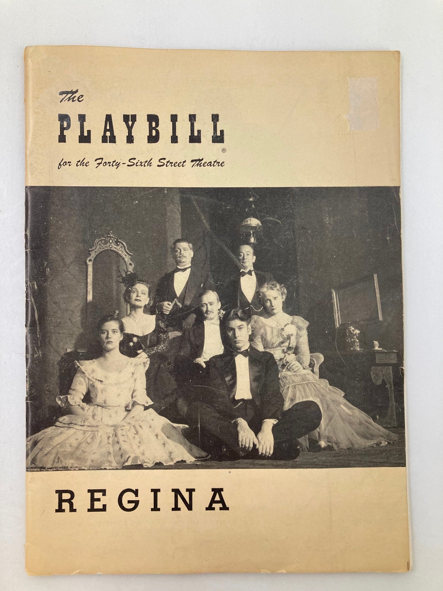 1949 Playbill 46th Street Theatre Lilliam Hellman, Jane Pickens in Regina