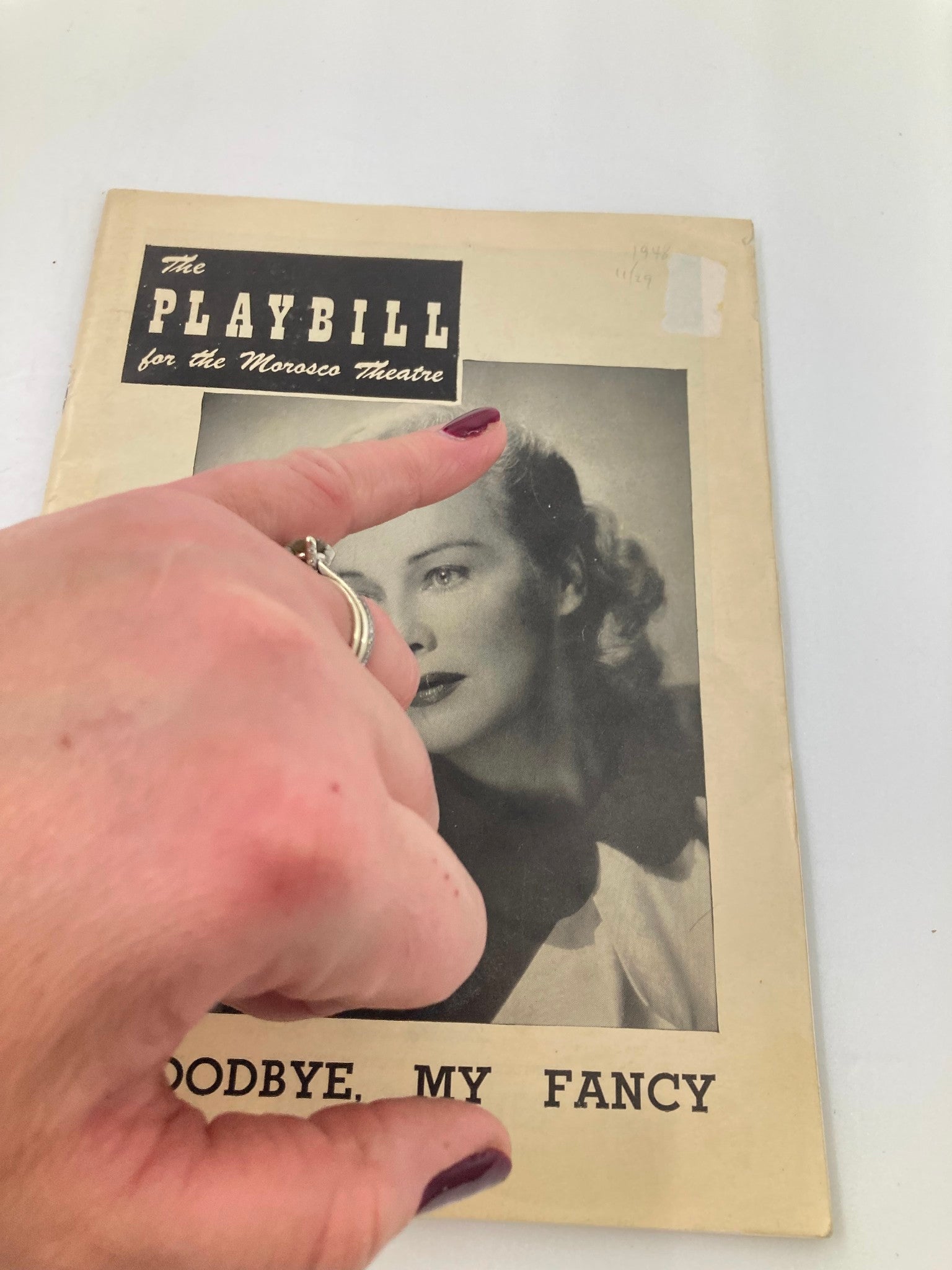 1948 Playbill Morosco Theatre Madeleine Carroll in Goodbye, My Fancy