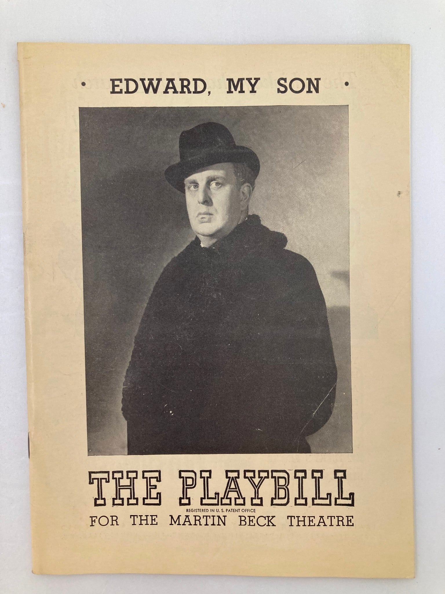 1949 Playbill Martin Beck Theatre Robert Morley, Ian Hunter in Edward, My Son