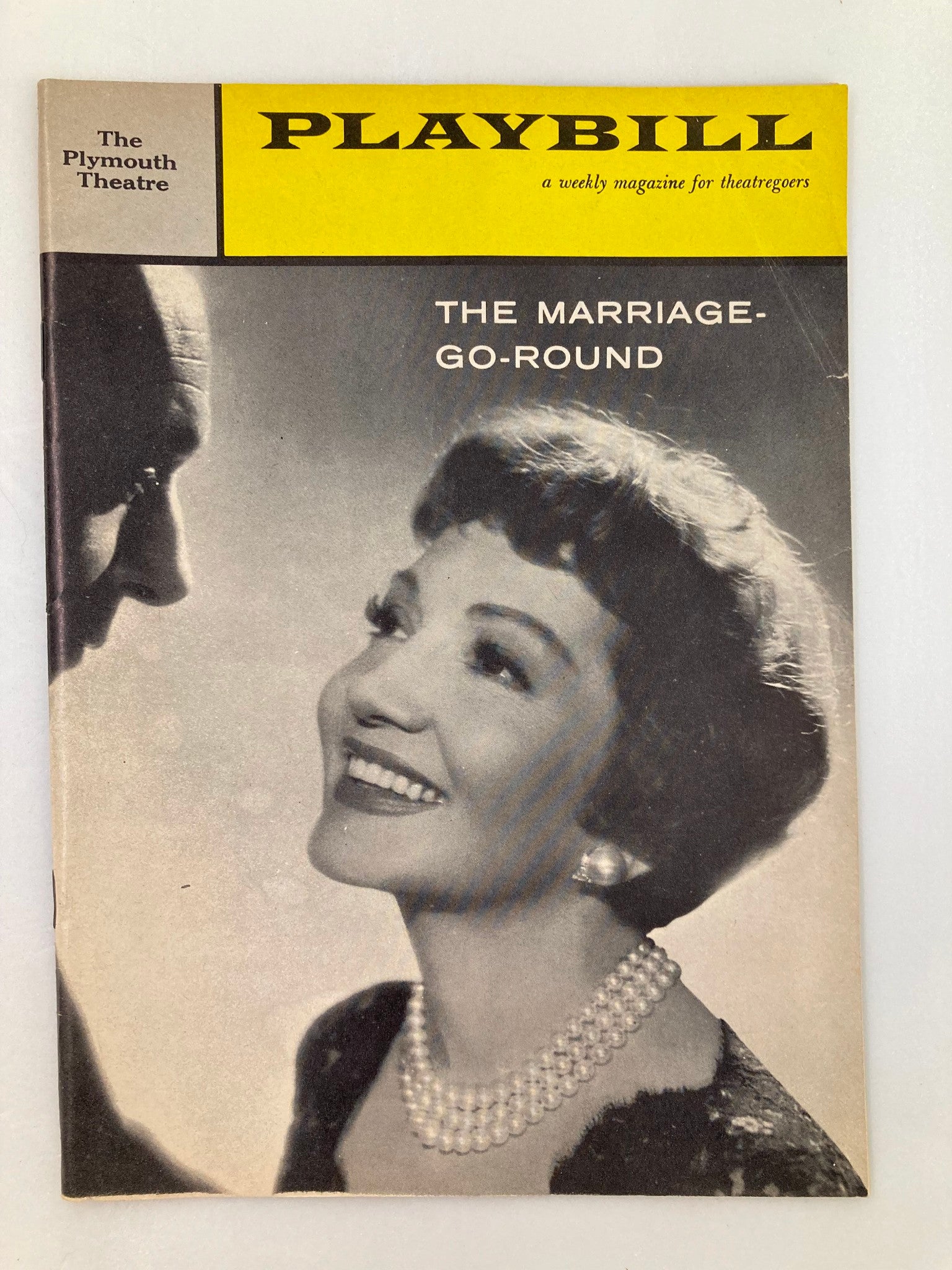 1960 Playbill The Plymouth Theatre Claudette Colbert in The Marriage-Go-Round