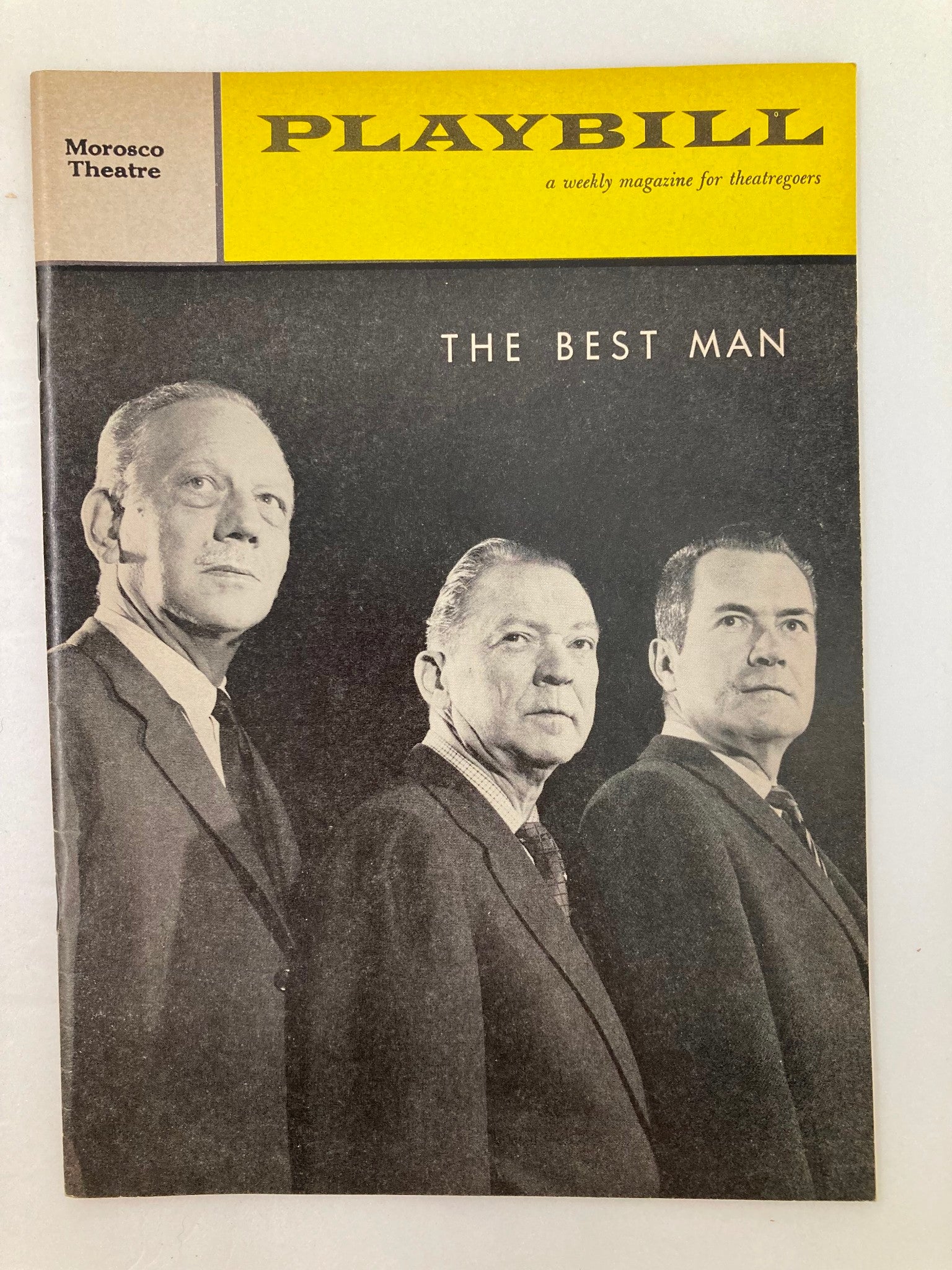 1960 Playbill Morosco Theatre Melvyn Douglas, Lee Tracy in The Best Man