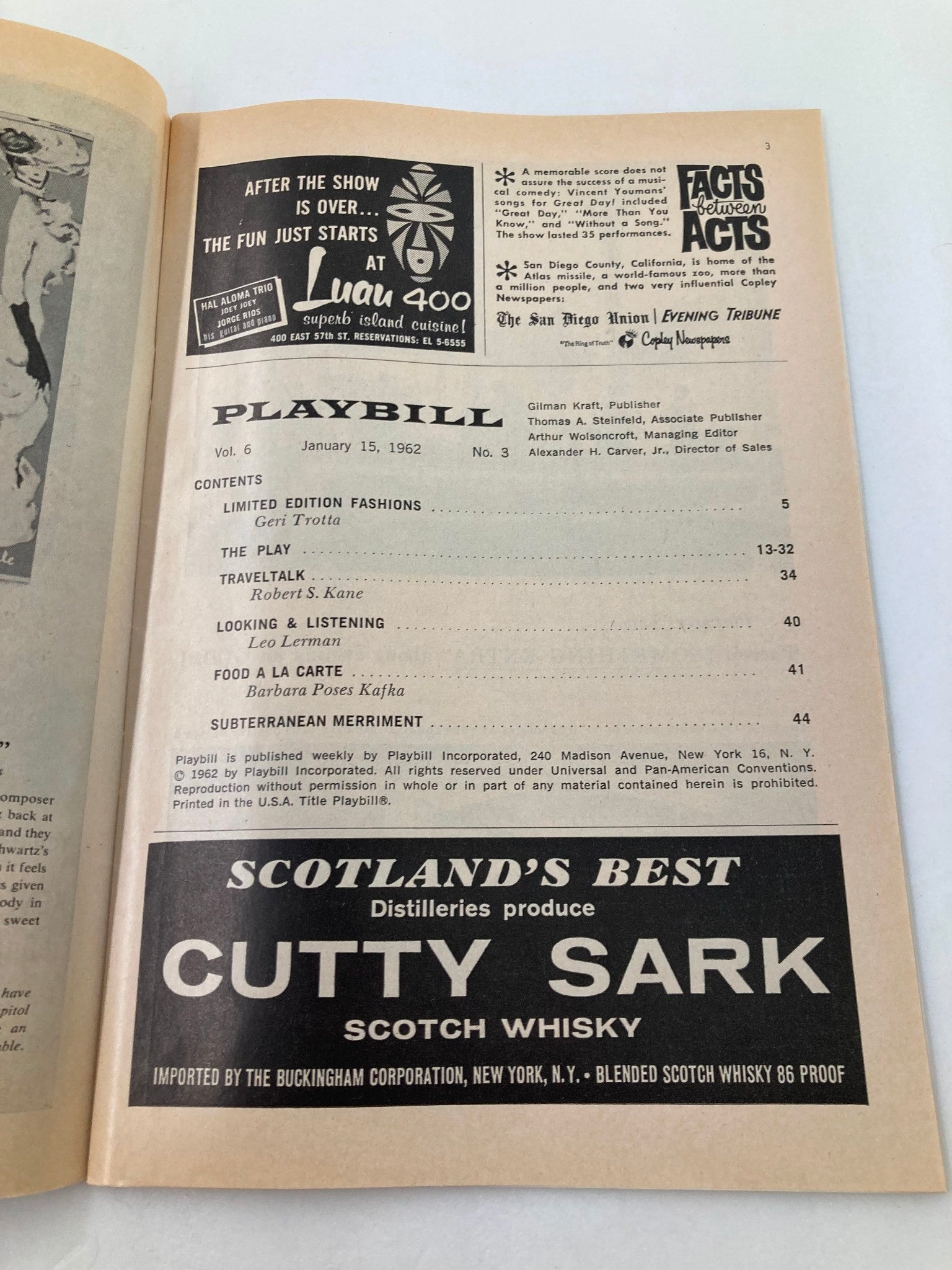 1962 Playbill The Booth Theatre Julie Harris in A Shot In The Dark