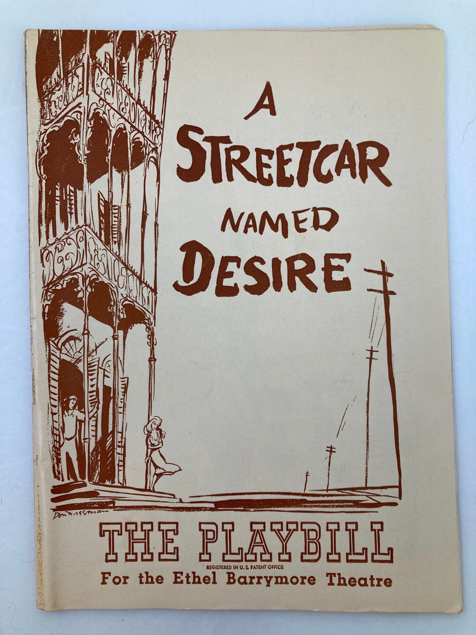 1948 Playbill Ethel Barrymore Theatre Jessica Tandy in A Streetcar Named Desire