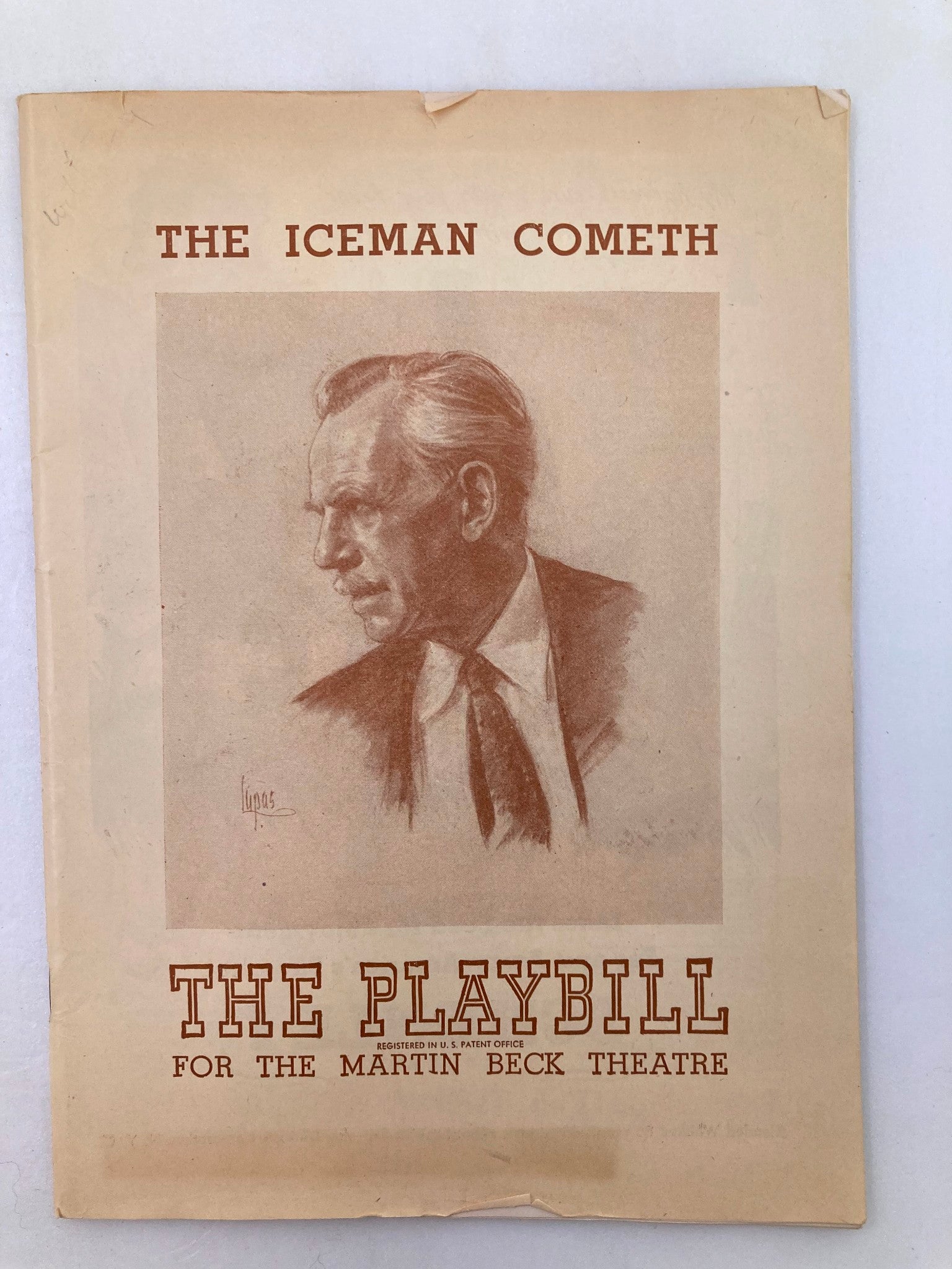 1946 Playbill Martin Beck Theatre James Barton in The Iceman Cometh