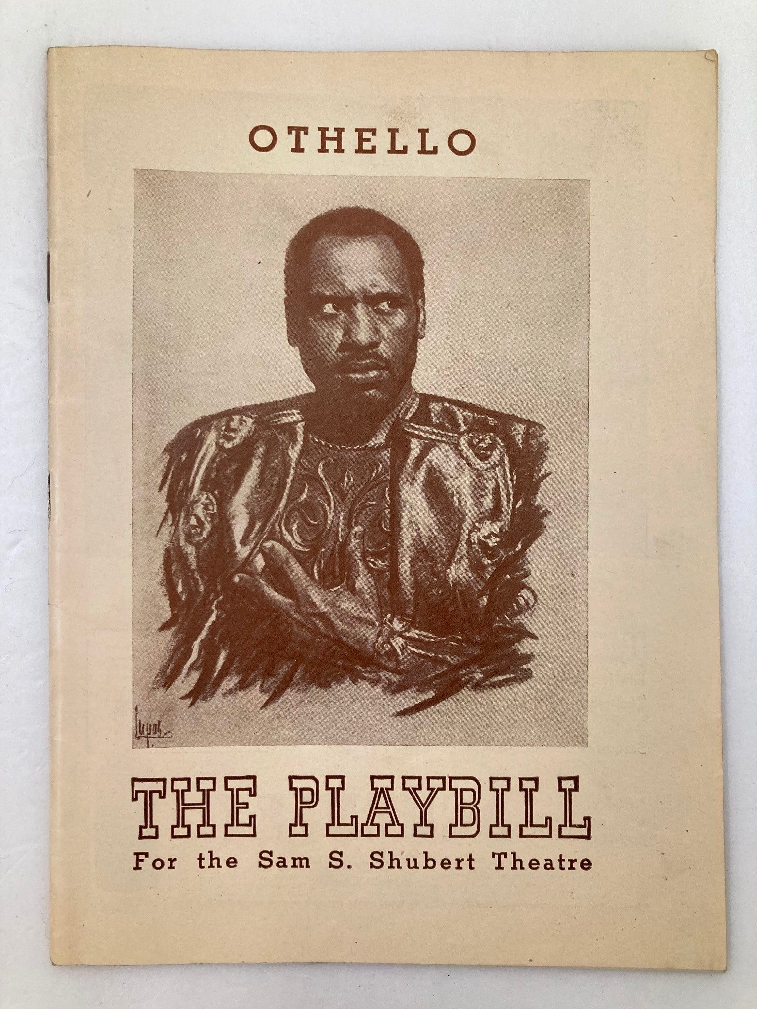 1944 Playbill Sam S. Shubert Theatre Paul Robeson, Jose Ferrer in Othello