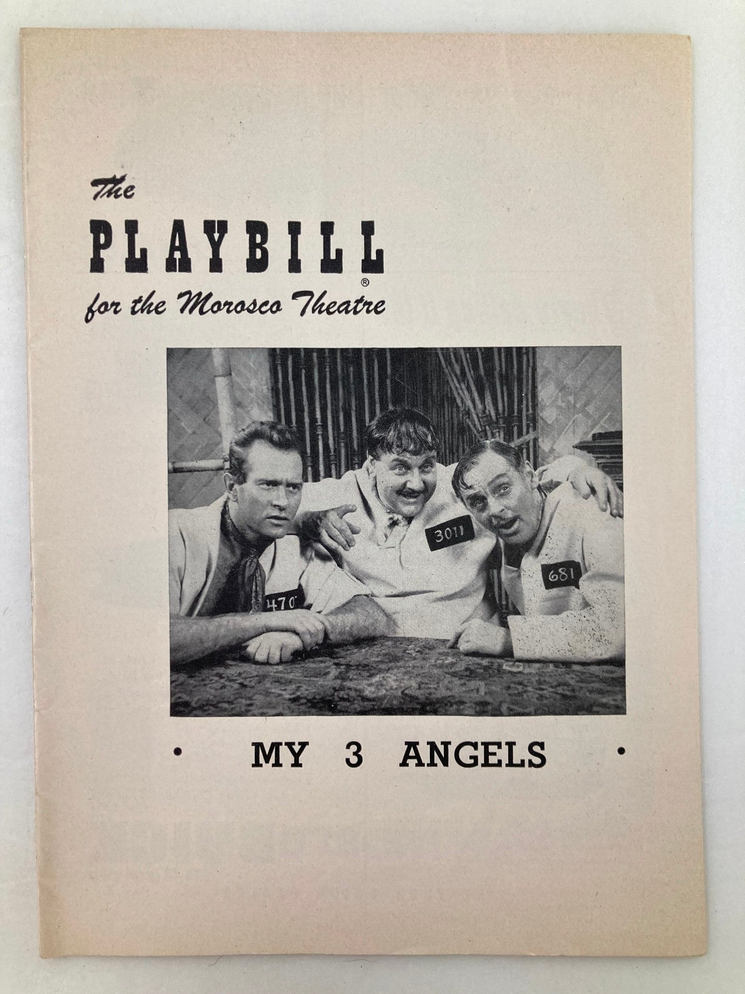 1953 Playbill Morosco Theatre Walter Slezak, Will Kuluva in My 3 Angels