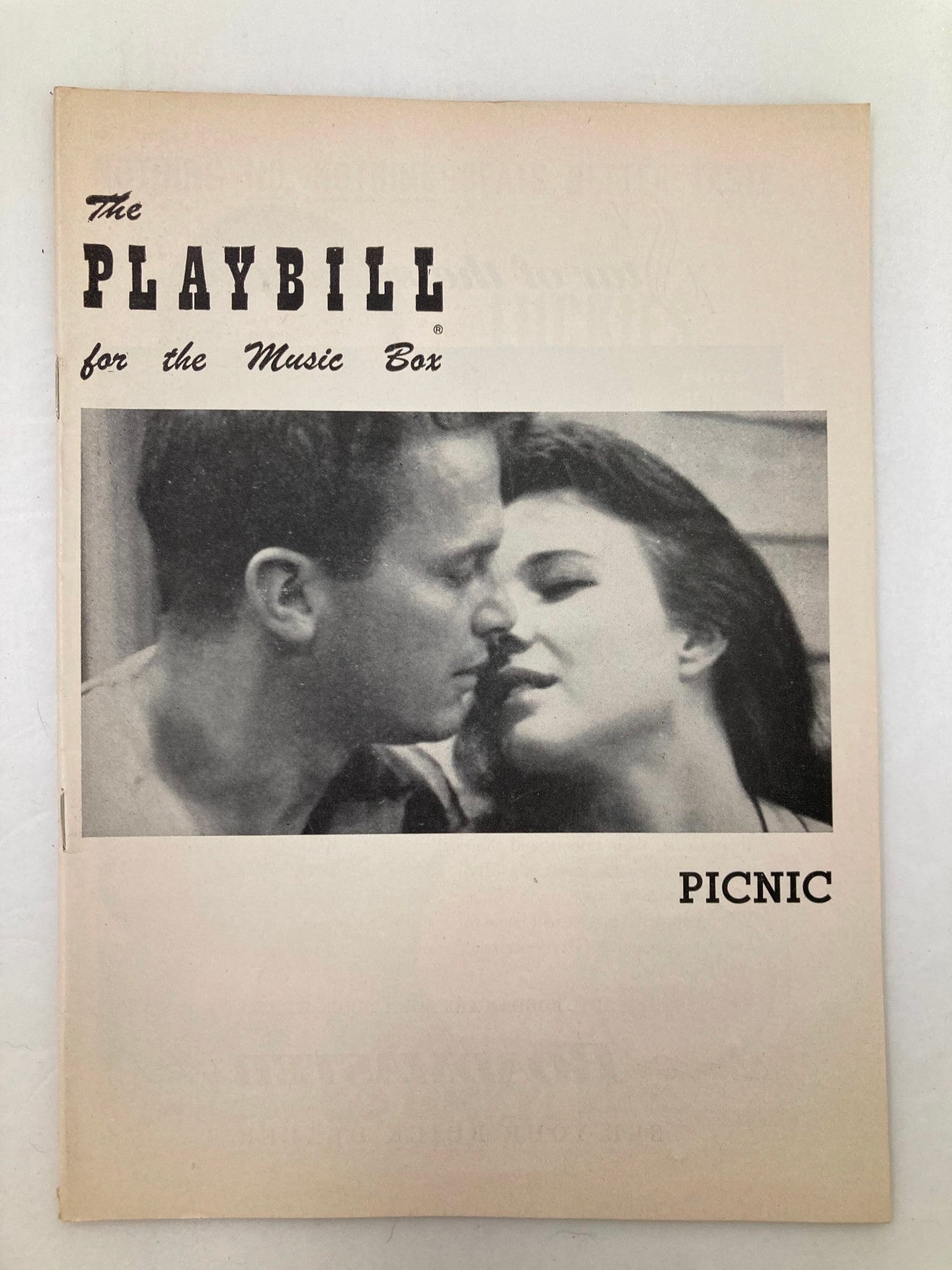 1953 Playbill The Music Box Ralph Meeker, Janice Rule, Kim Stanley in Picnic