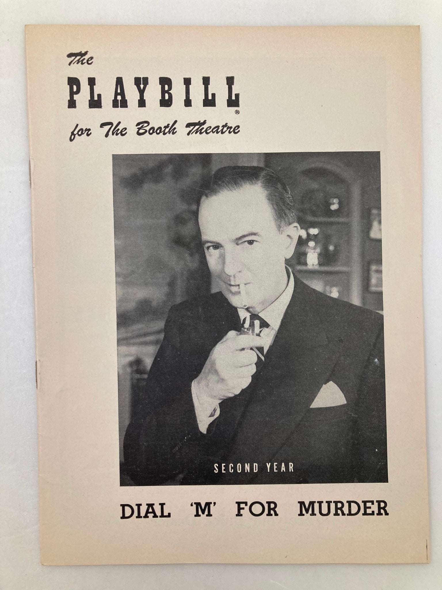 1954 Playbill The Booth Theatre Maurice Evans in Dial 'M' For Murder