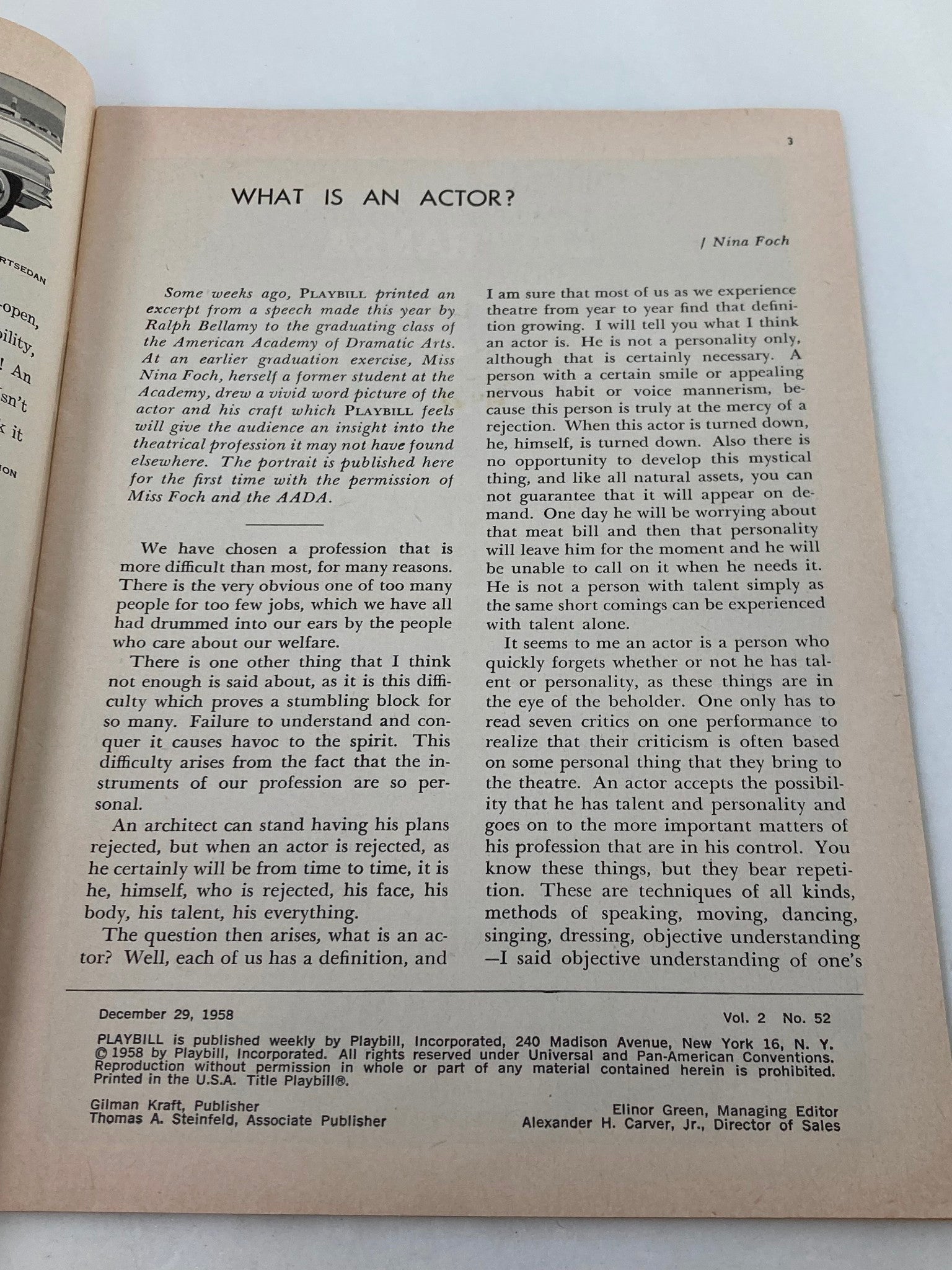 1958 Playbill 46th Street Theatre John Gielgud in Shakespeare's 'Ages of Man'