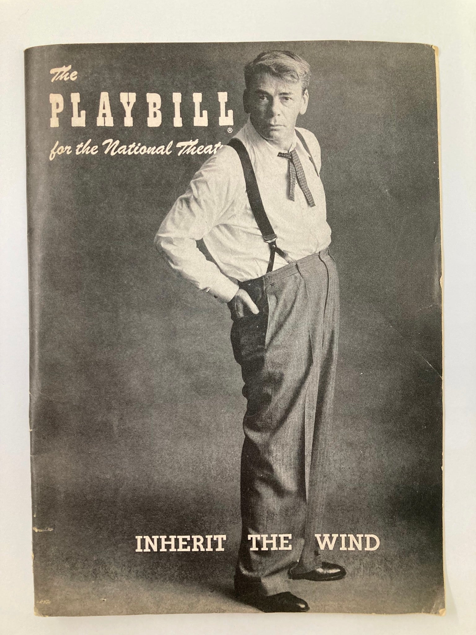 1957 Playbill National Theatre Paul Muni, Ed Begley in Inherit the Wind