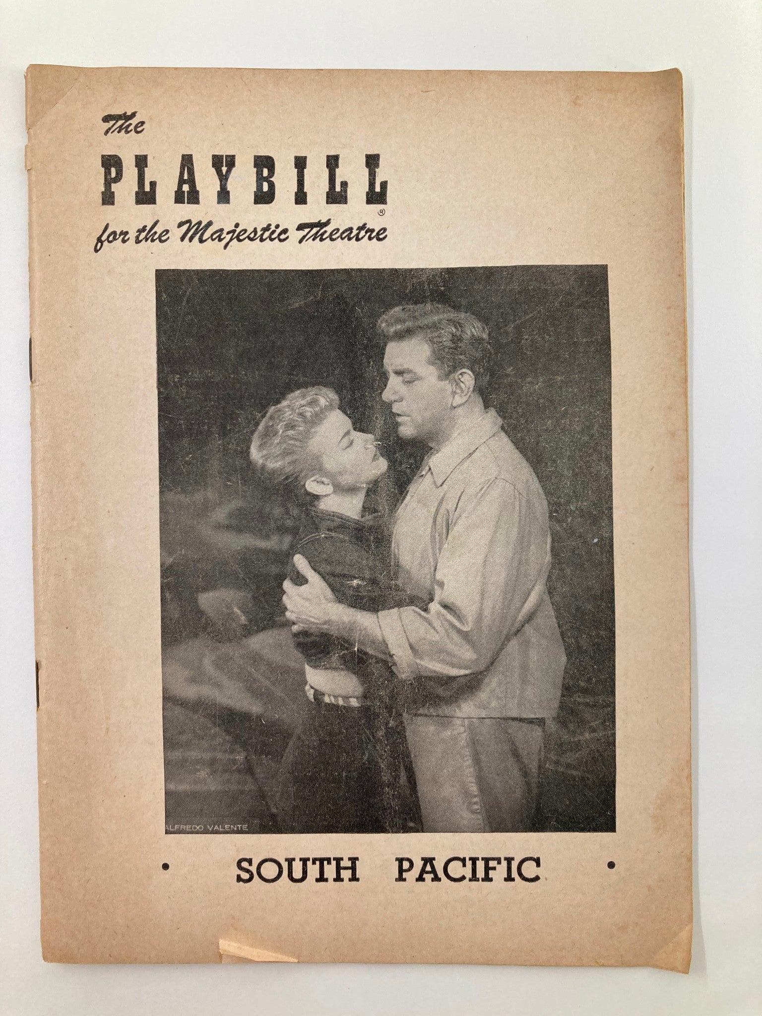 1953 Playbill Majestic Theatre Marta Wright, George Britton in South Pacific