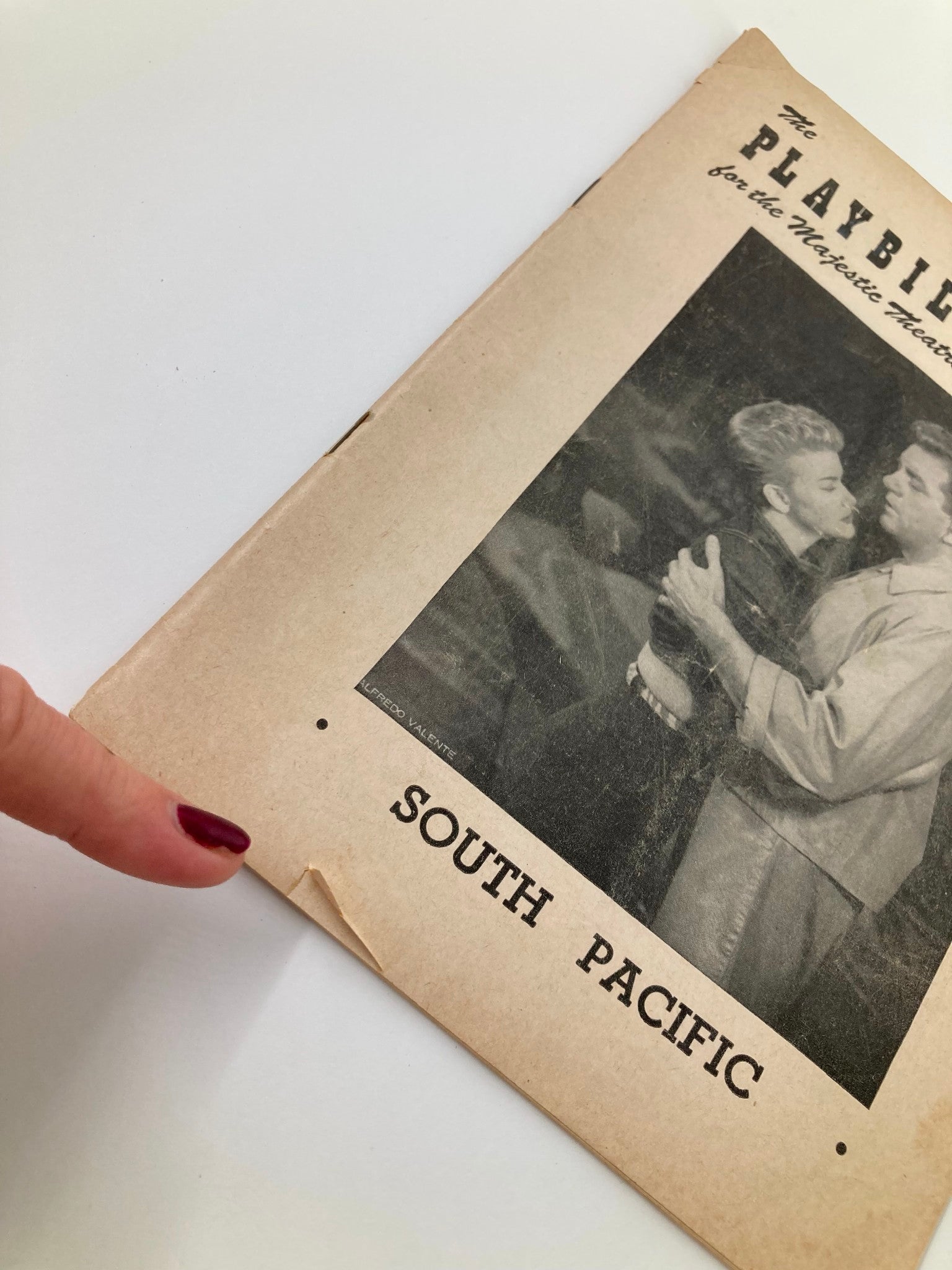 1953 Playbill Majestic Theatre Marta Wright, George Britton in South Pacific