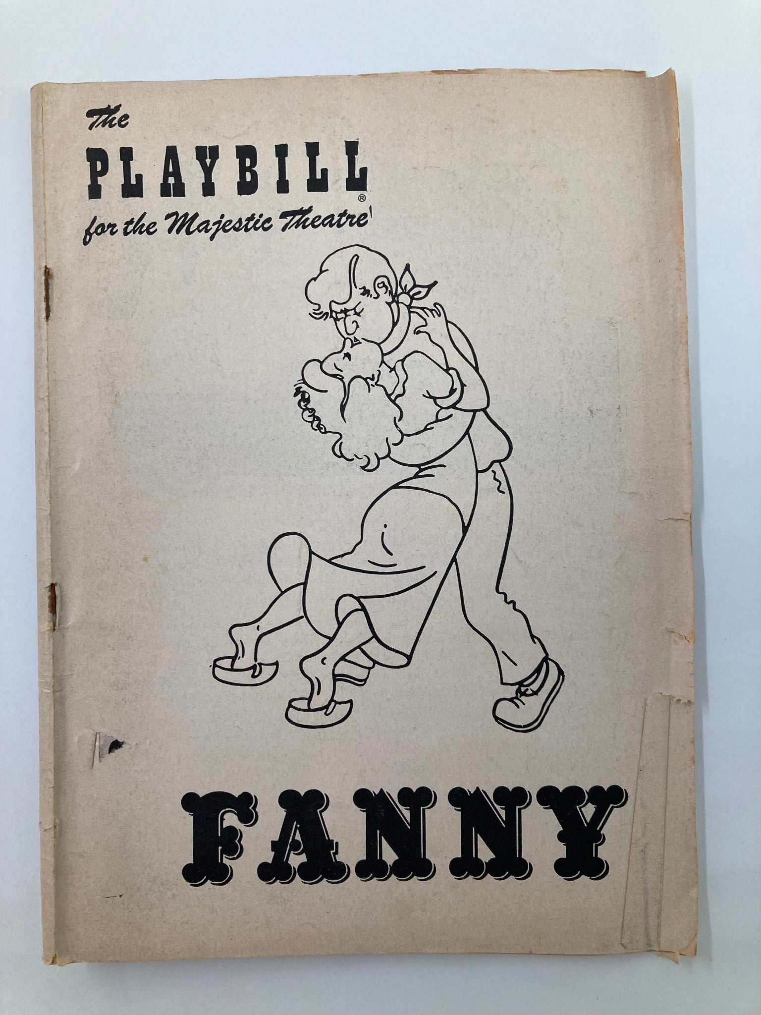 1955 Playbill Majestic Theatre Ezio Pinza, Walter Slezak in Fanny Musical Play