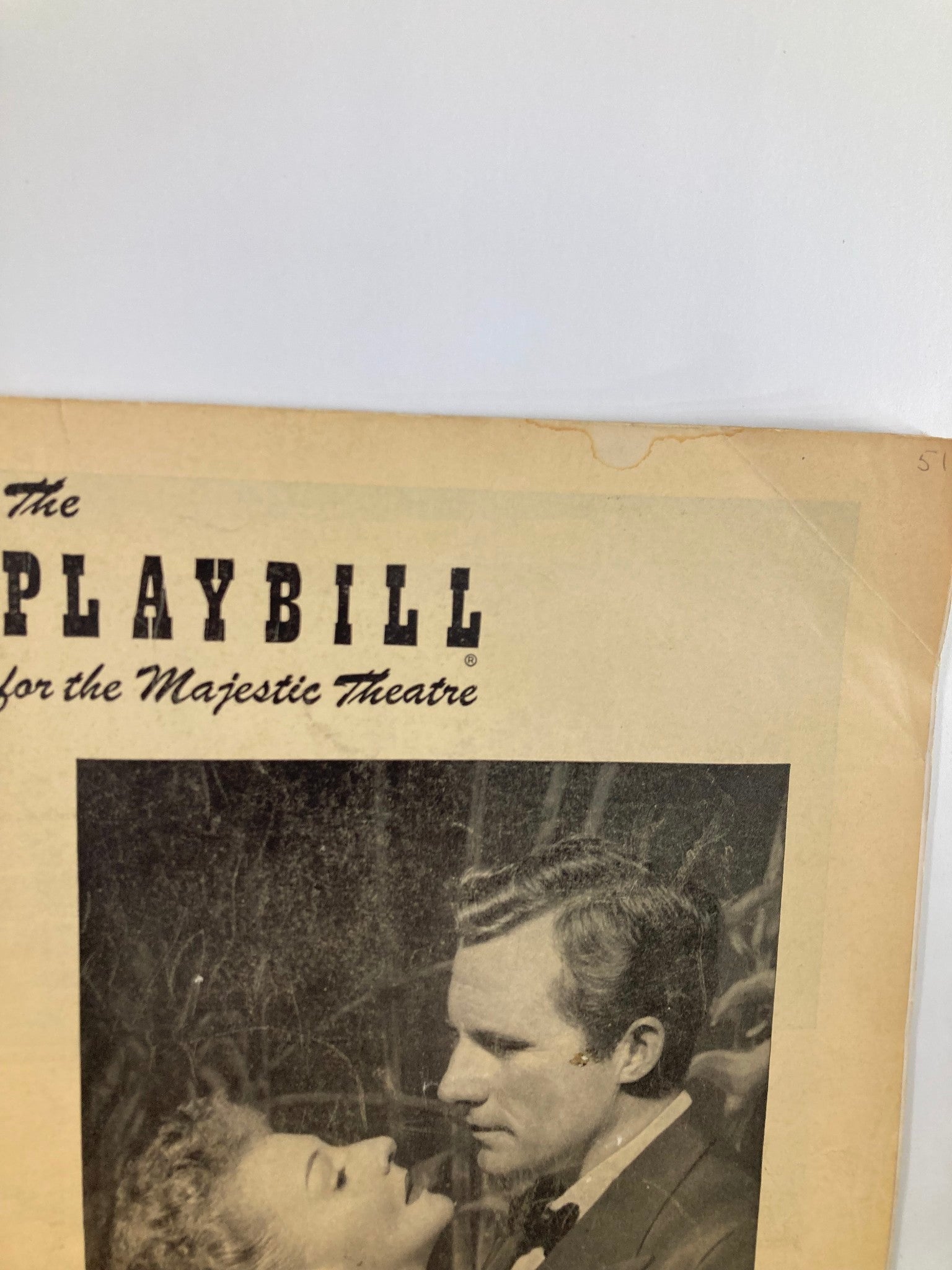 1950 Playbill Majestic Theatre Mary Martin, Ray Middleton in South Pacific