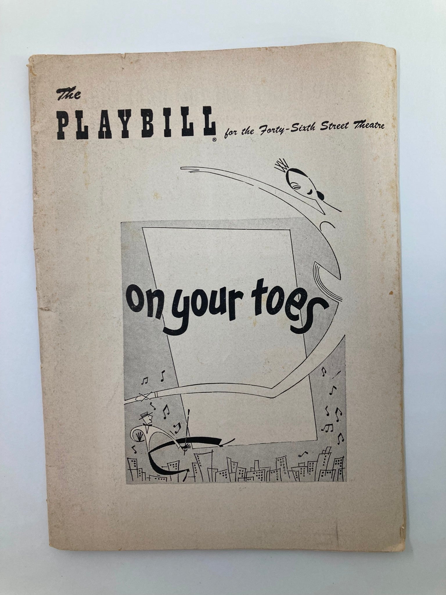 1954 Playbill 46th Street Theatre Vera Zorina, Bobby Van in On Your Toes