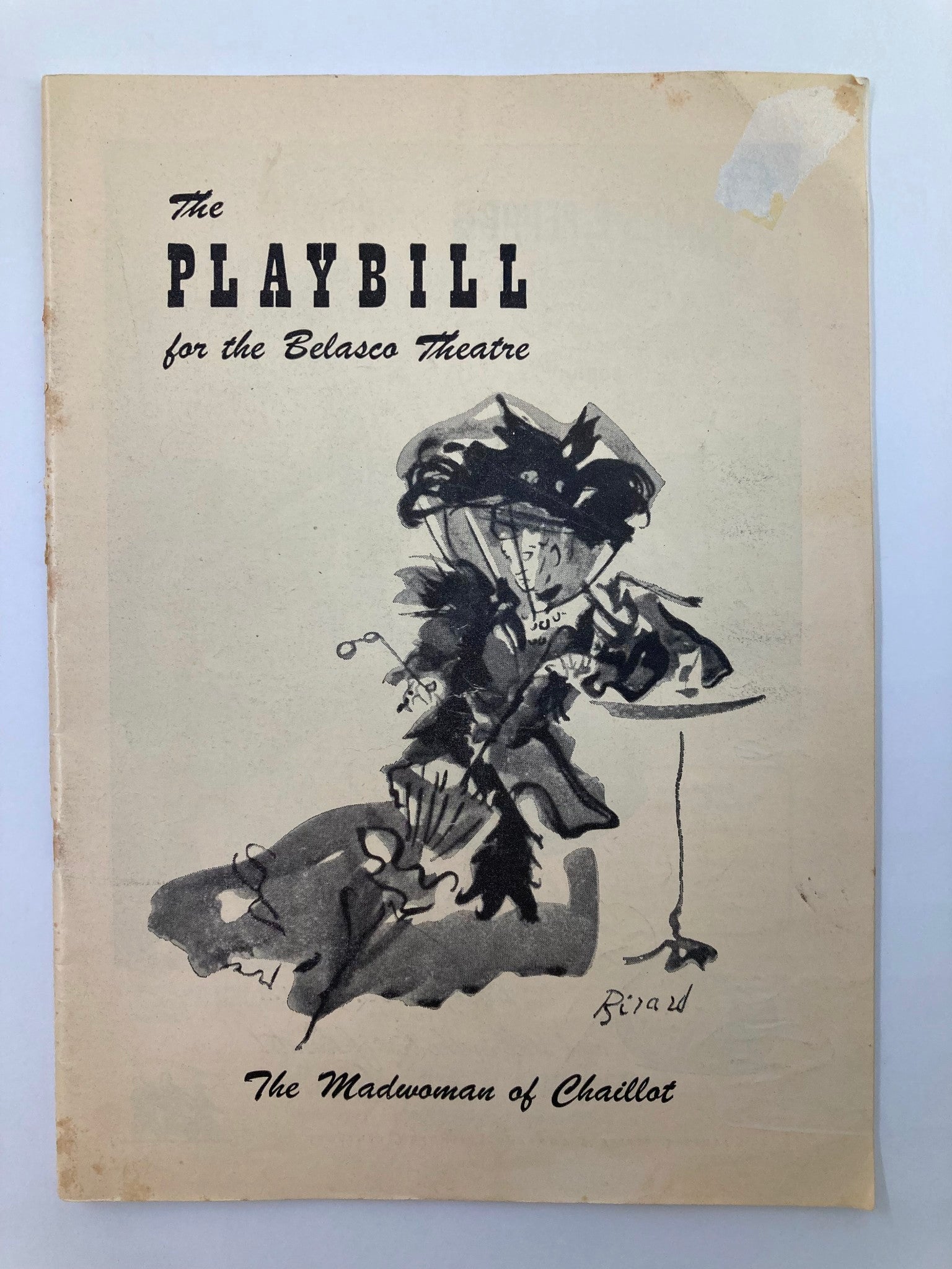 1949 Playbill Belasco Theatre Martita Hunt in The Madwoman of Chaillot