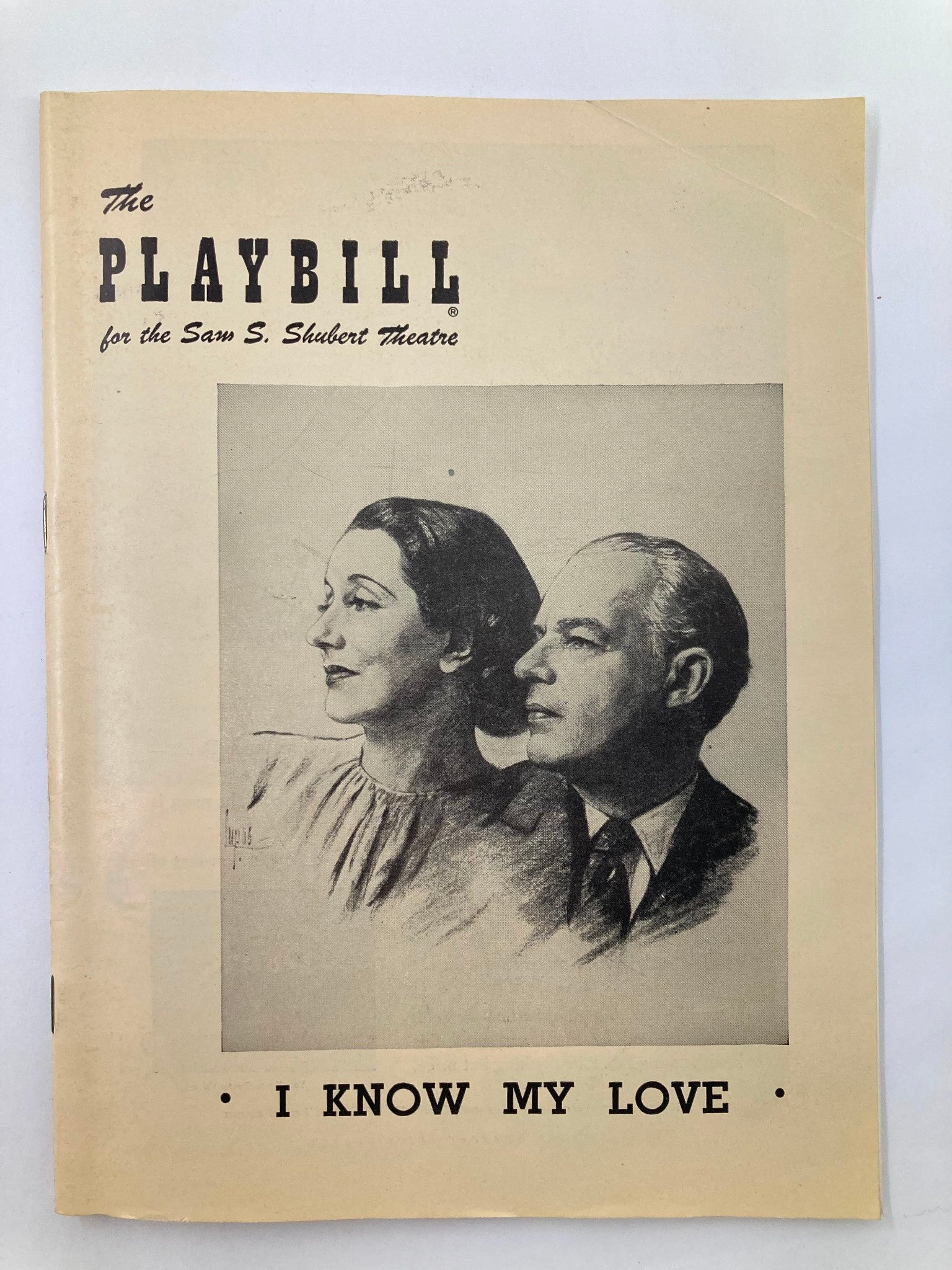 1950 Playbill Sam S. Shubert Theatre Alfred Lunt Lynn Fontanne in I Know My Love