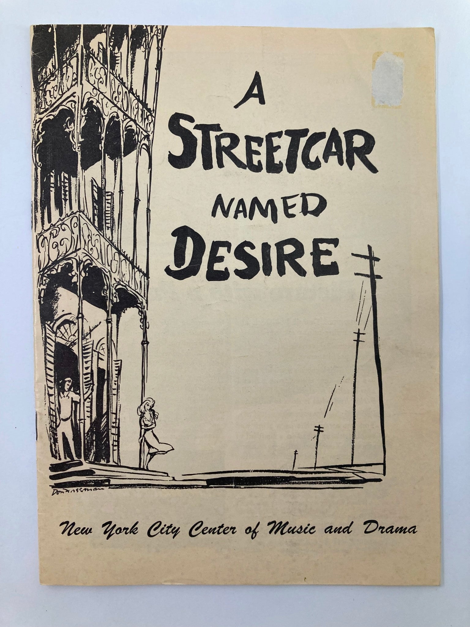 1950 Playbill New York City Center Uta Hagen in A Streetcar Named Desire