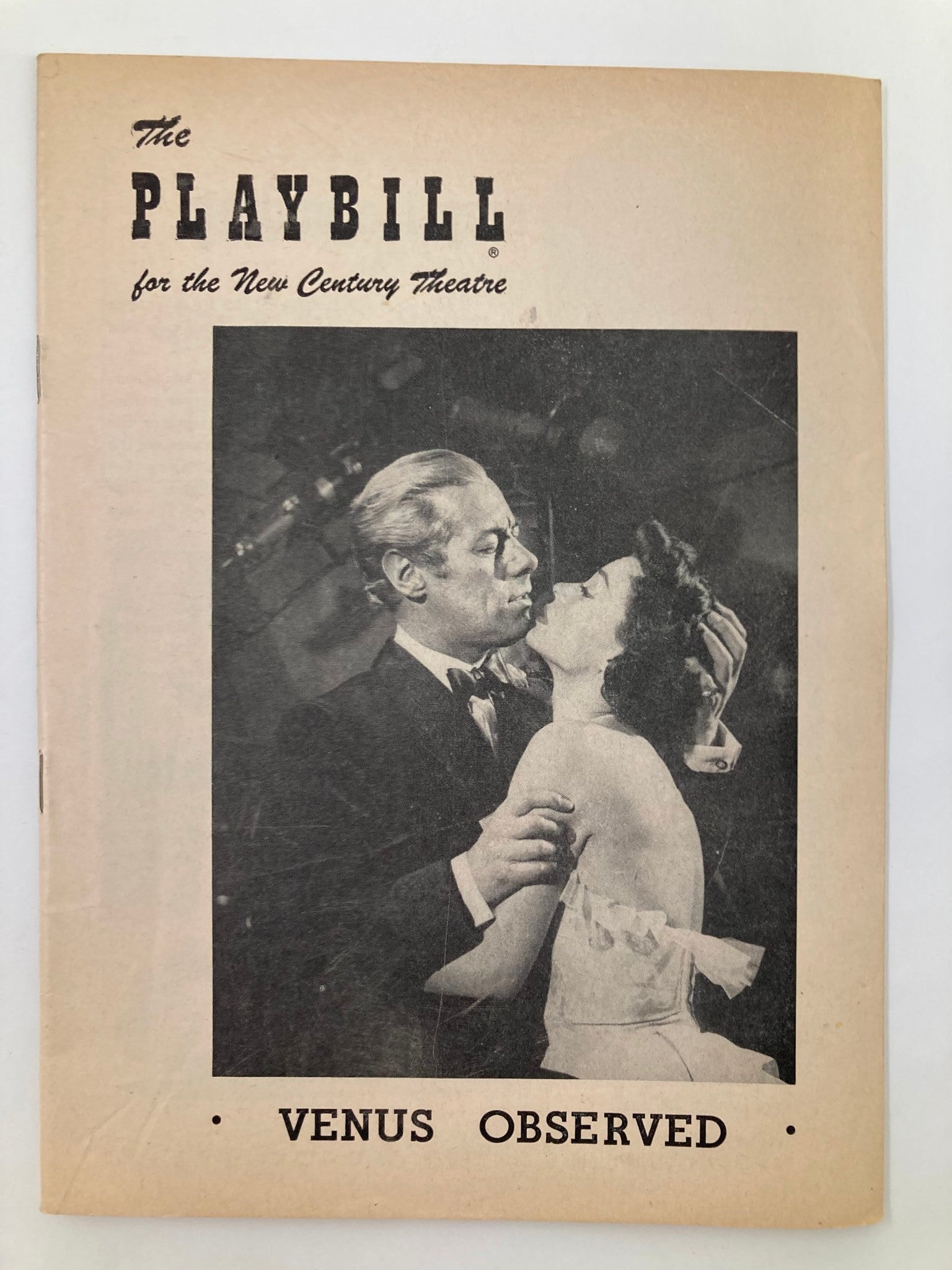 1952 Playbill New Century Theatre Rex Harrison, Lilli Palmer in Venus Observed