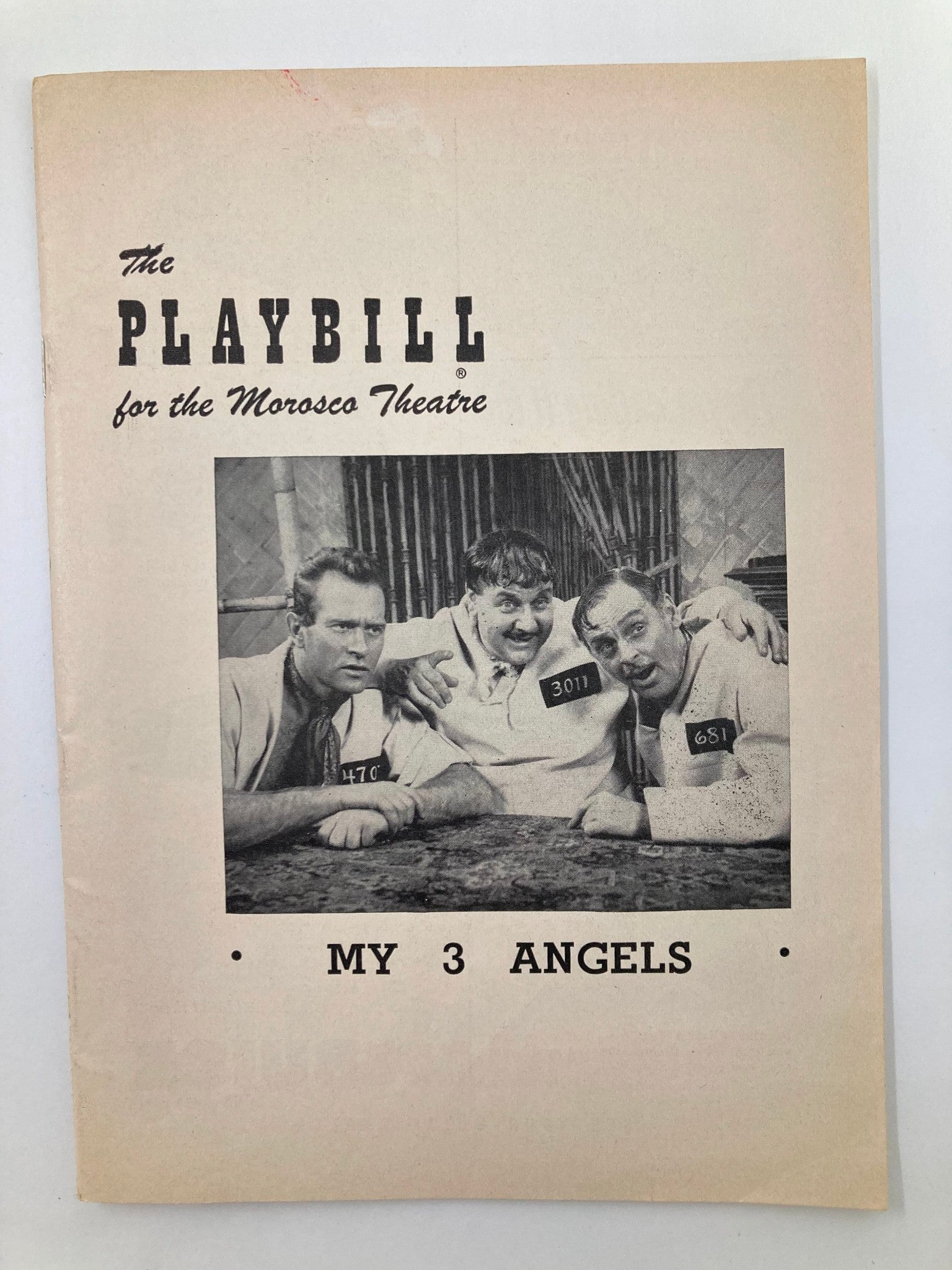 1953 Playbill Morosco Theatre Walter Slezak, Jerome Cowan in My 3 Angels