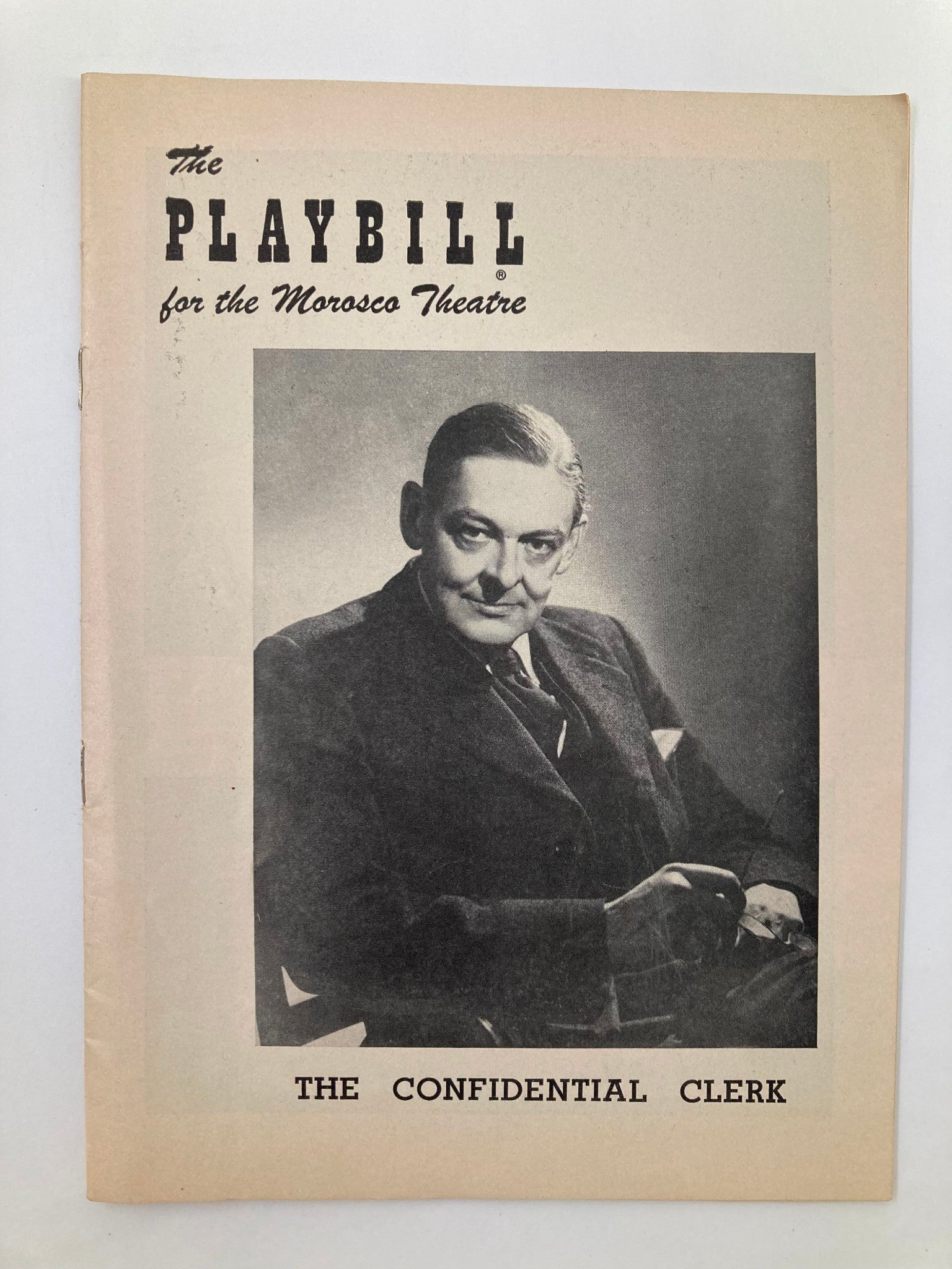 1954 Playbill Morosco Theatre Ina Claire, Claude Rains in The Confidential Clerk