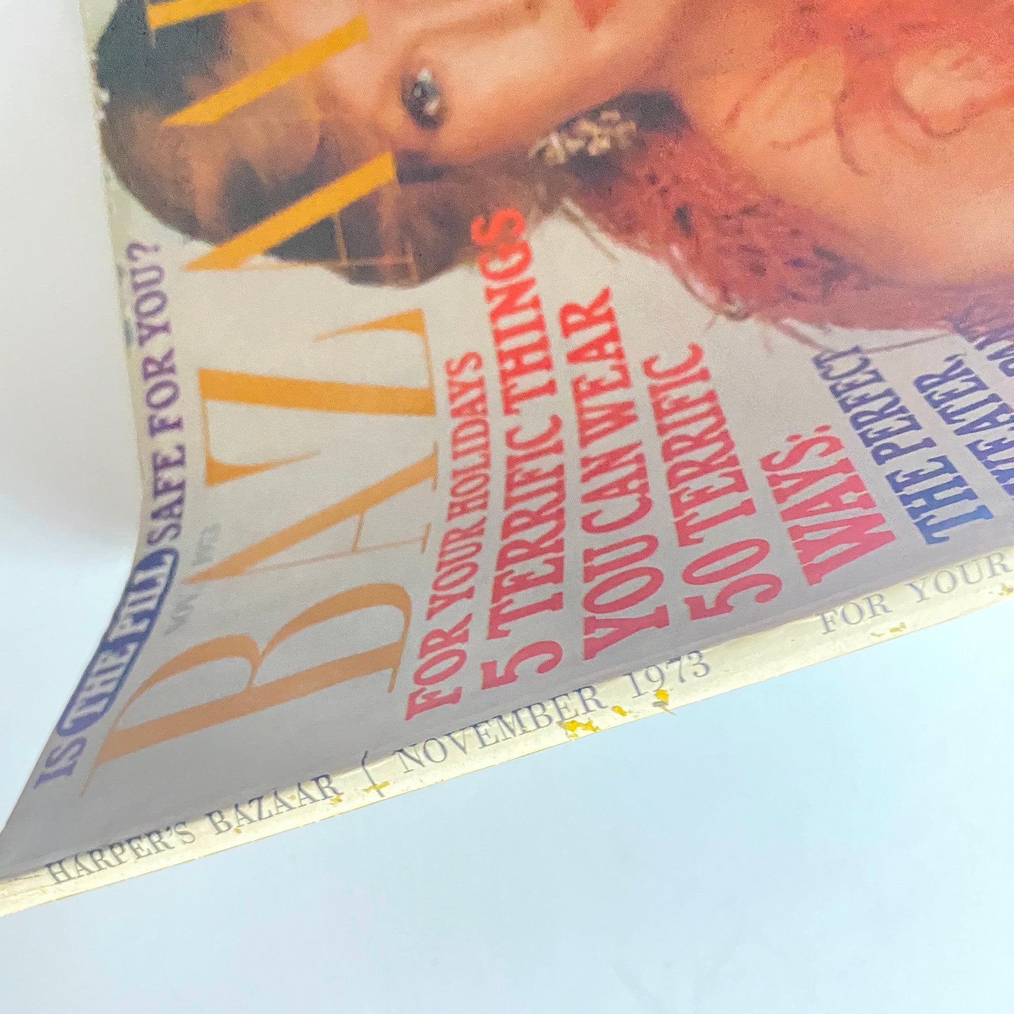 Harper's Bazaar Magazine November 1973 Serena Rhinelander Cover No Label