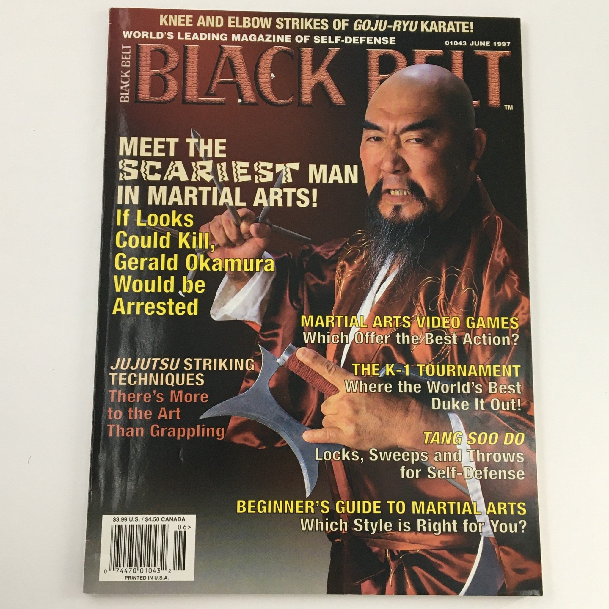 Black Belt Magazine June 1997 Gerald Okamura Scariest Man Martial Art, Newsstand