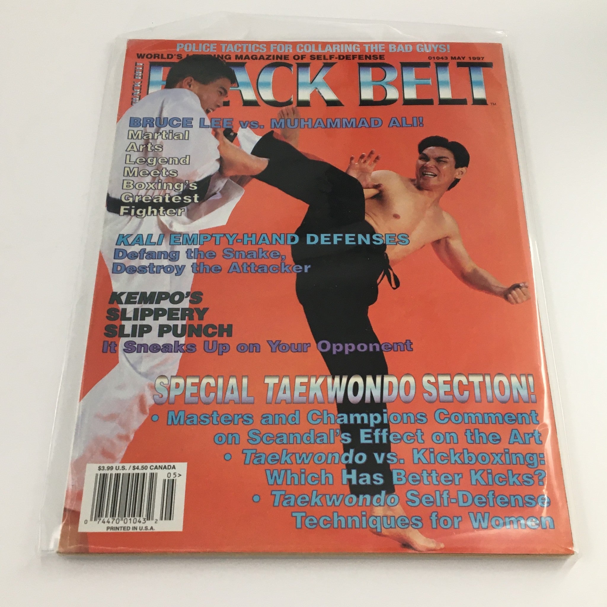 Black Belt Magazine May 1997 Bruce Lee vs Muhammad Ali Feature, Newsstand